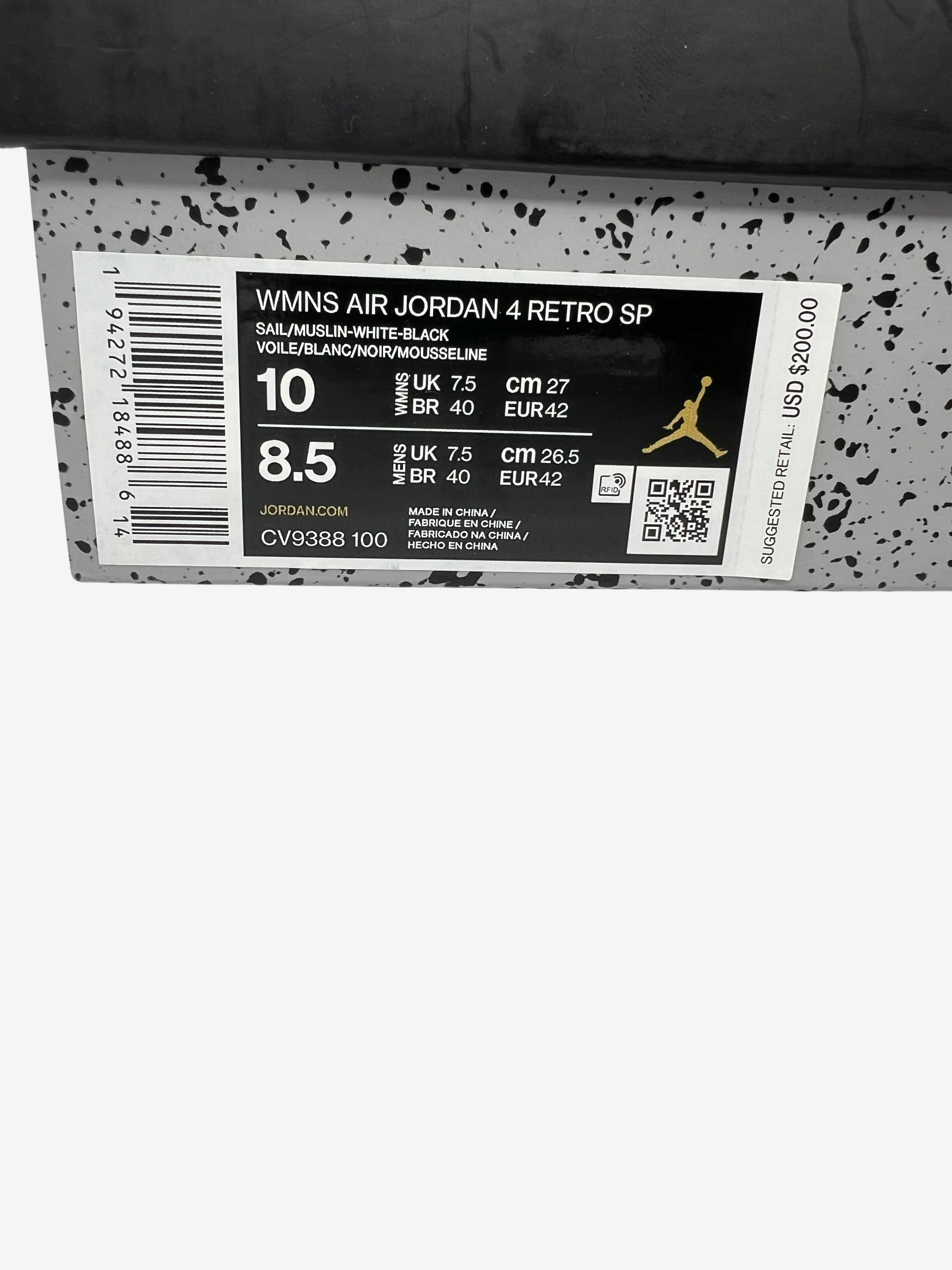 Air Jordan 4 High x Off White "Sail" (W) CV9388-100 9