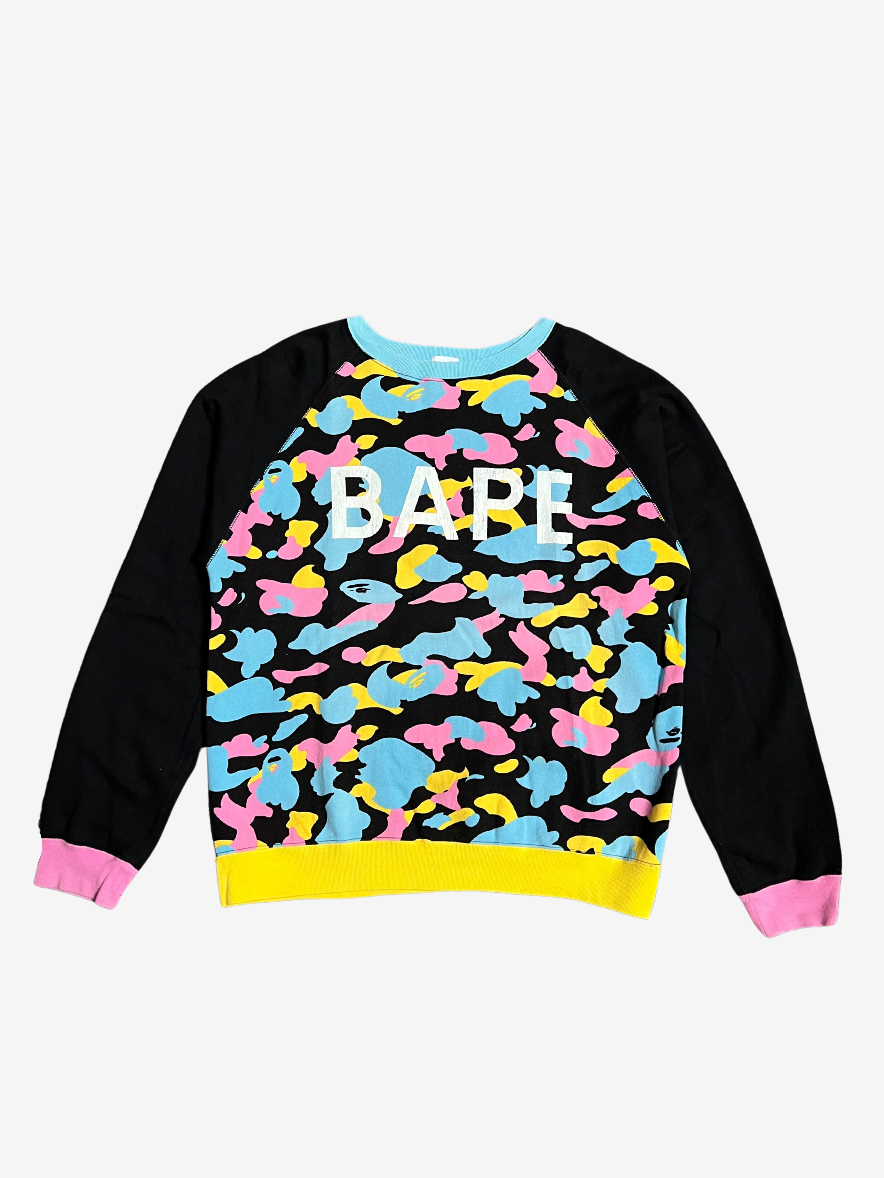 BAPE Black Cotton Candy Camo Logo Sweatshirt