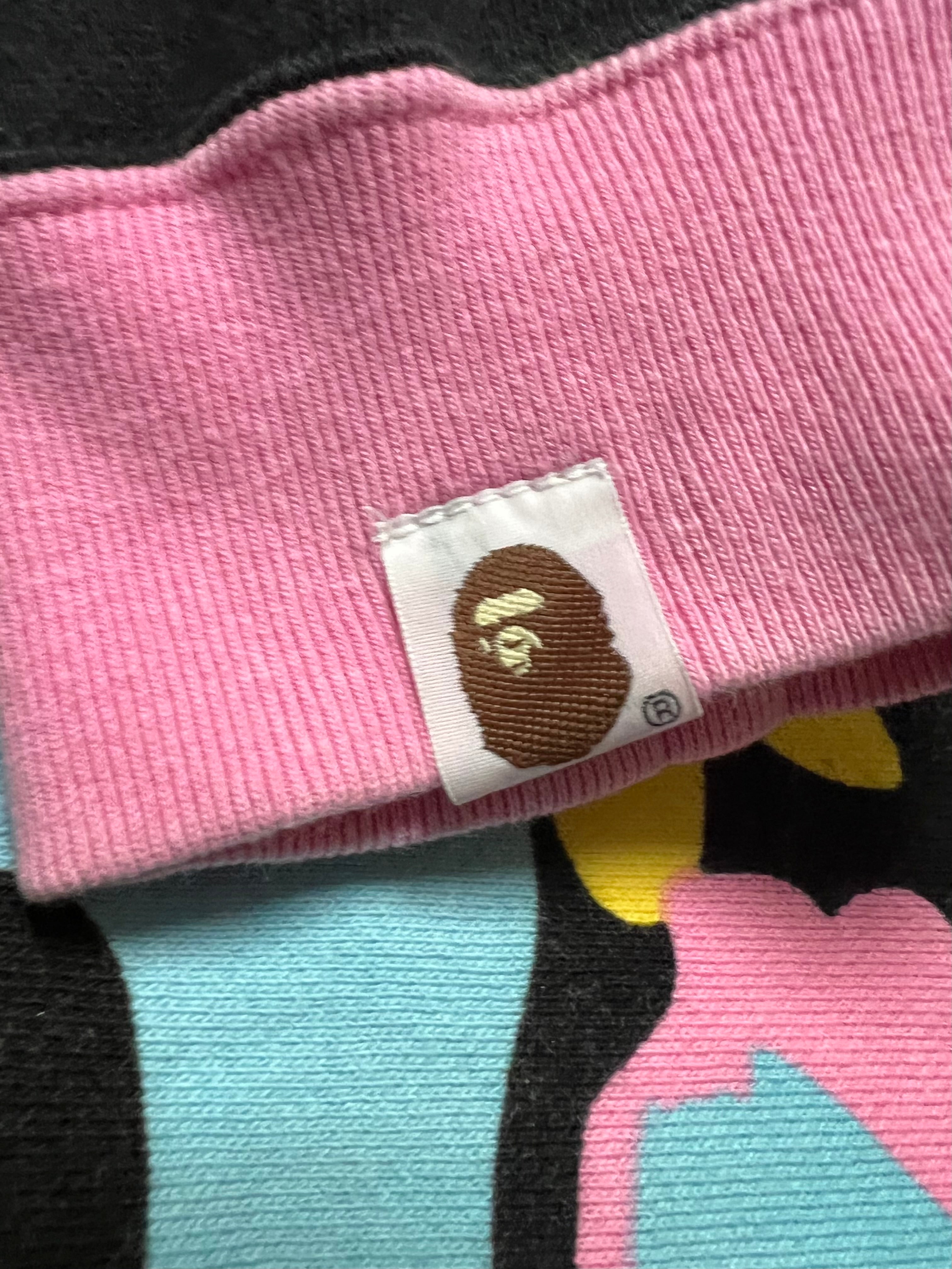BAPE Black Cotton Candy Camo Logo Sweatshirt 5