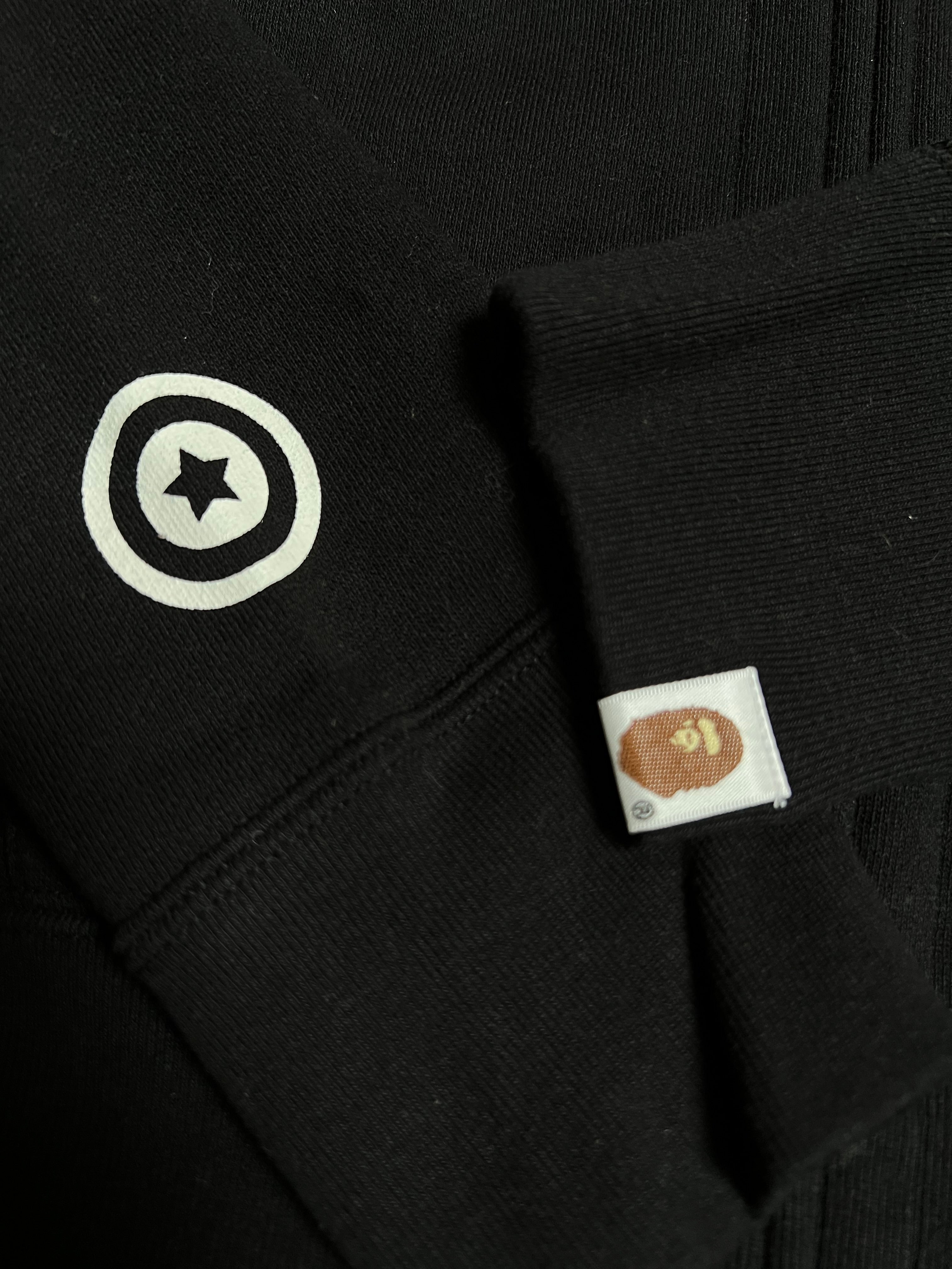 BAPE Black First Camo Double Pullover Full Zip Up Shark Hoodie 10