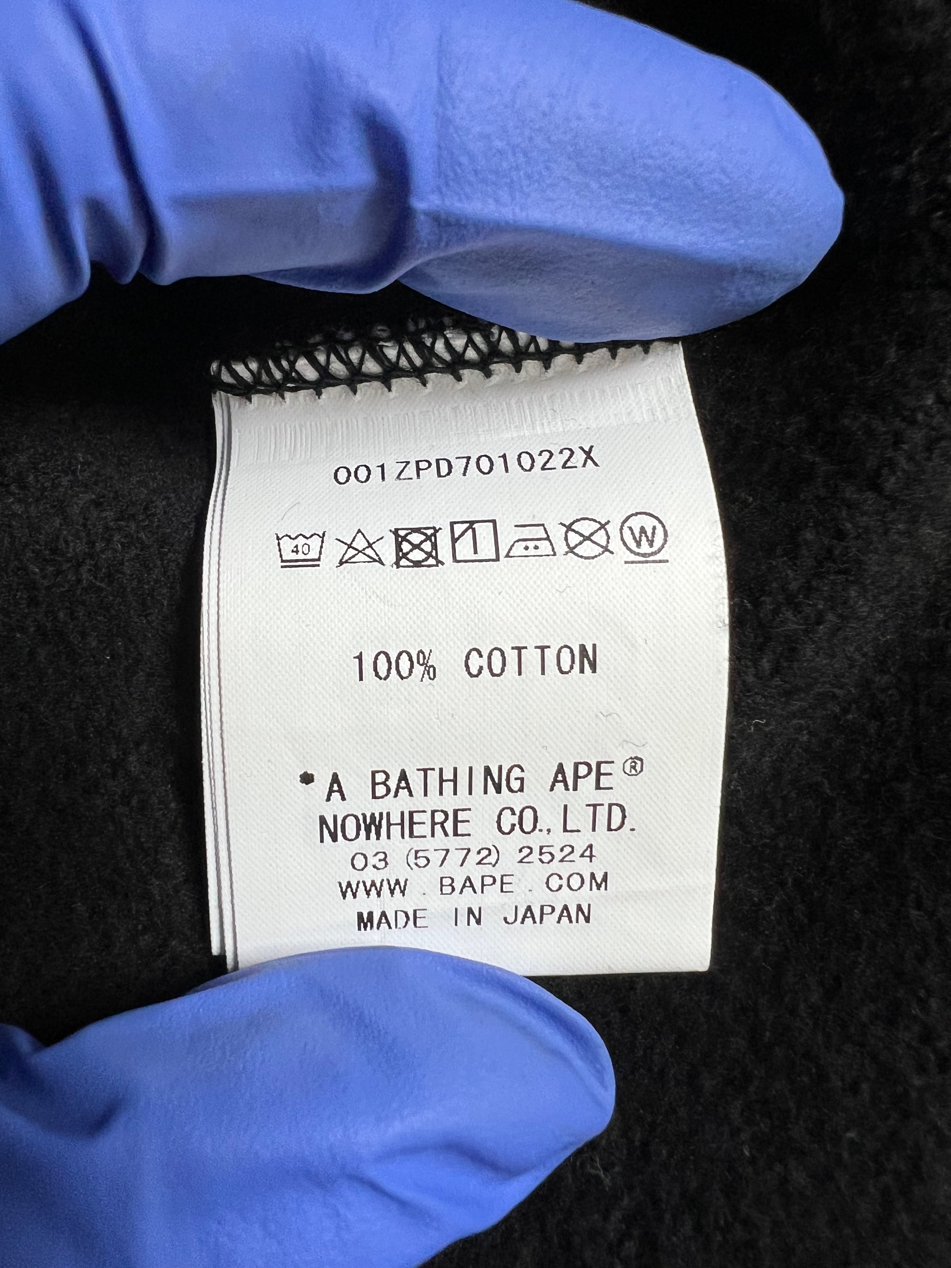 BAPE Black First Camo Double Pullover Full Zip Up Shark Hoodie 7