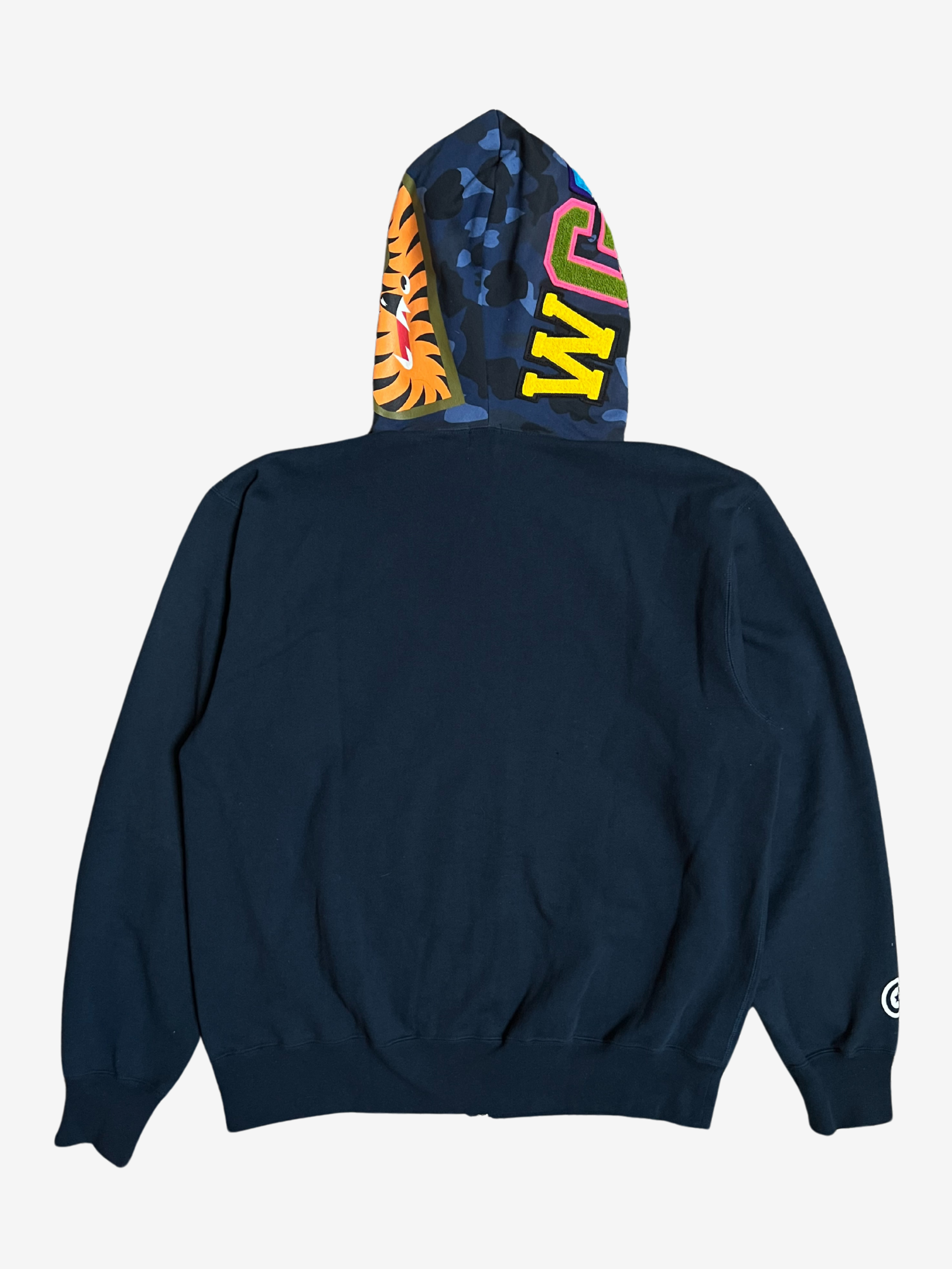 BAPE Blue 2007 Nigo NFS Full Zip Up Shark Hoodie 2