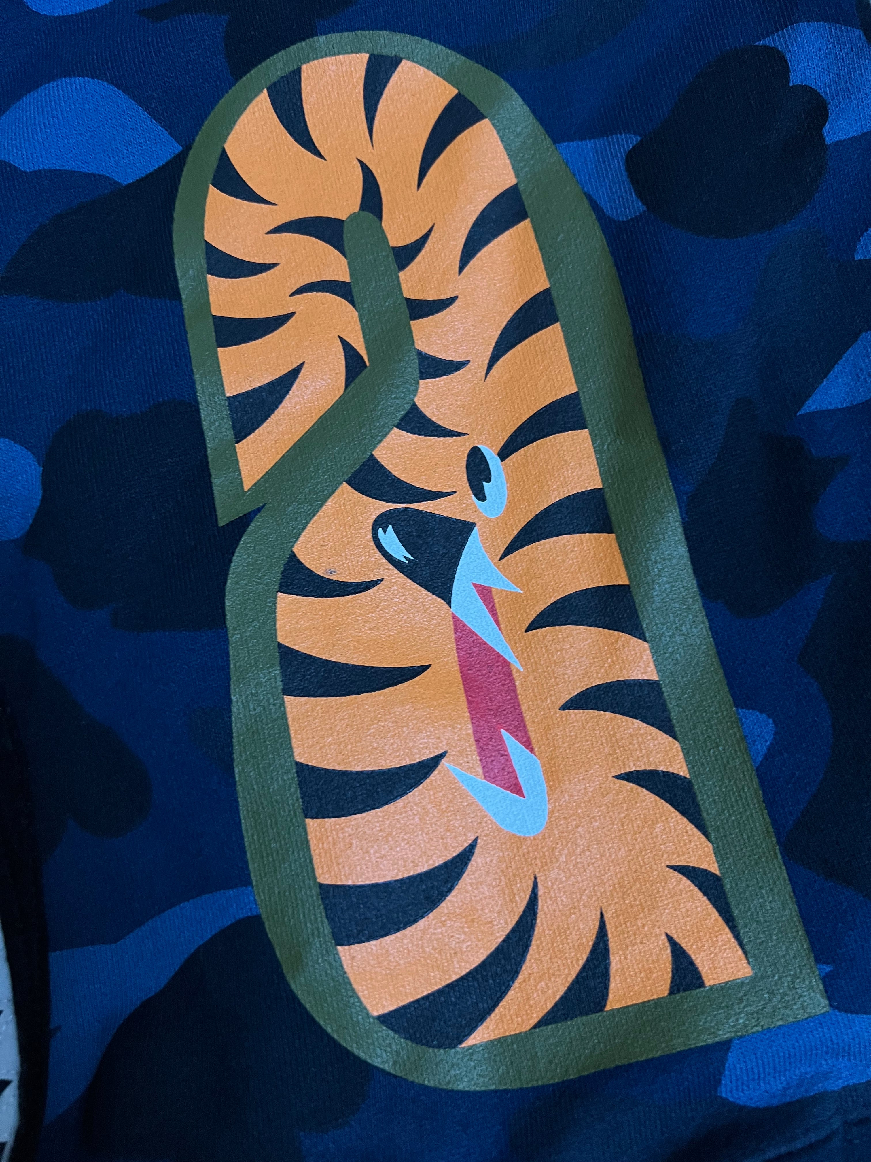 BAPE Blue 2007 Nigo NFS Full Zip Up Shark Hoodie 5