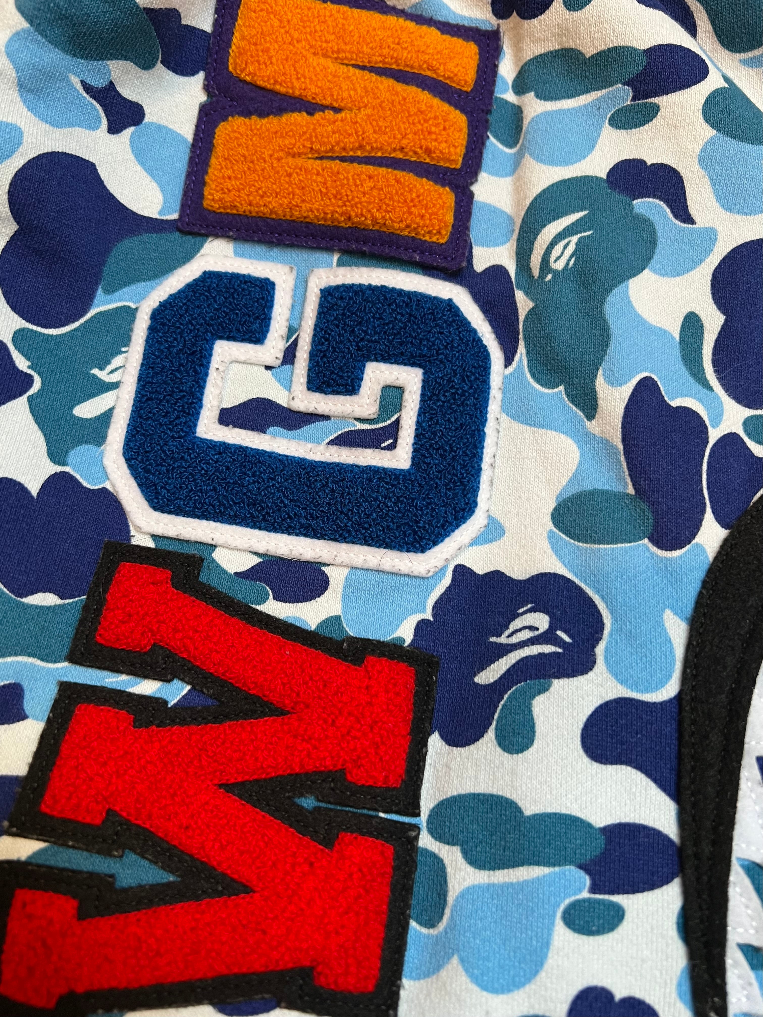 BAPE Blue ABC Camo Pullover Shark Hoodie 4