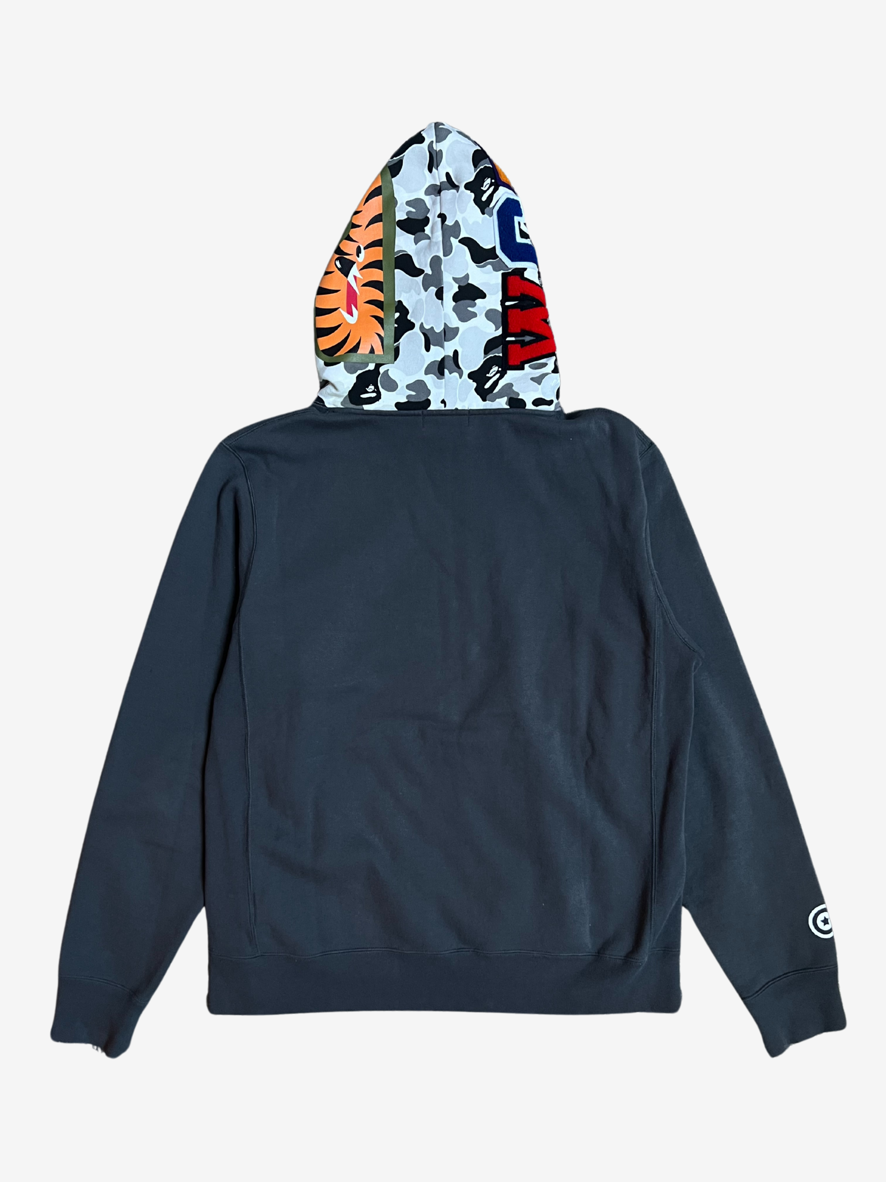 BAPE Gray ABC Camo Shark Pullover Hoodie 2