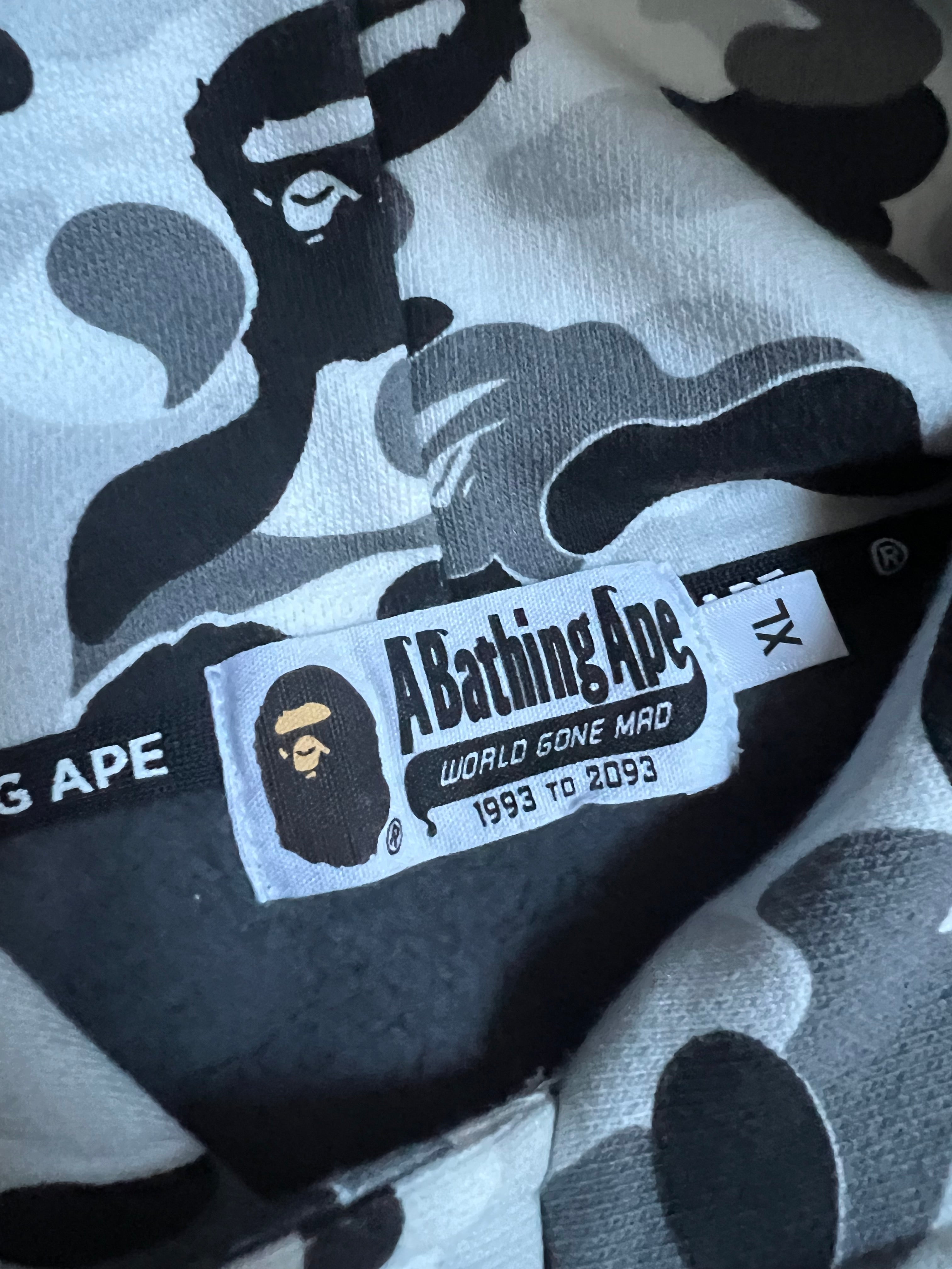 BAPE Gray ABC Camo Shark Pullover Hoodie 6