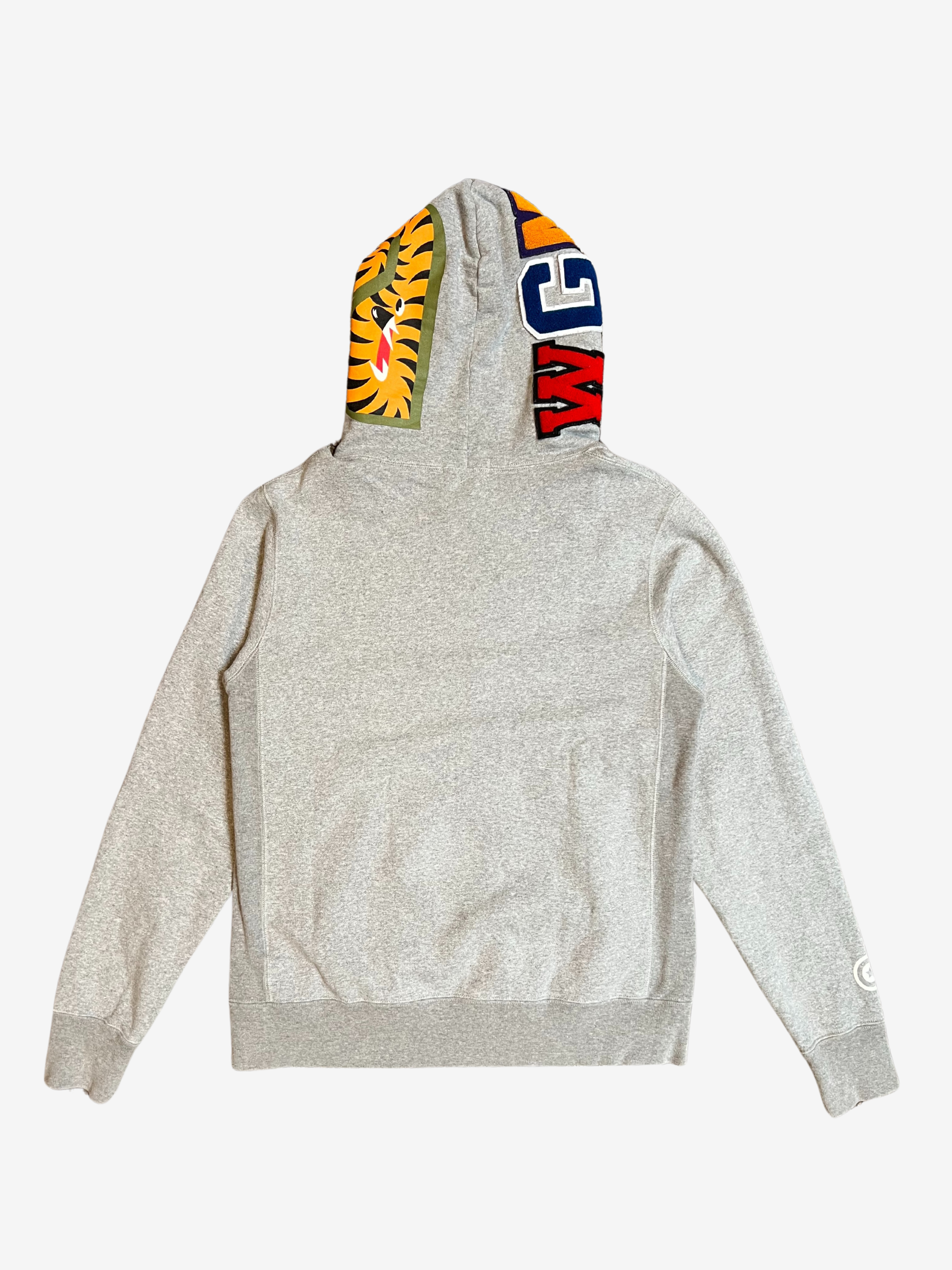 BAPE Gray Pink ABC Camo Pullover Shark Hoodie 2