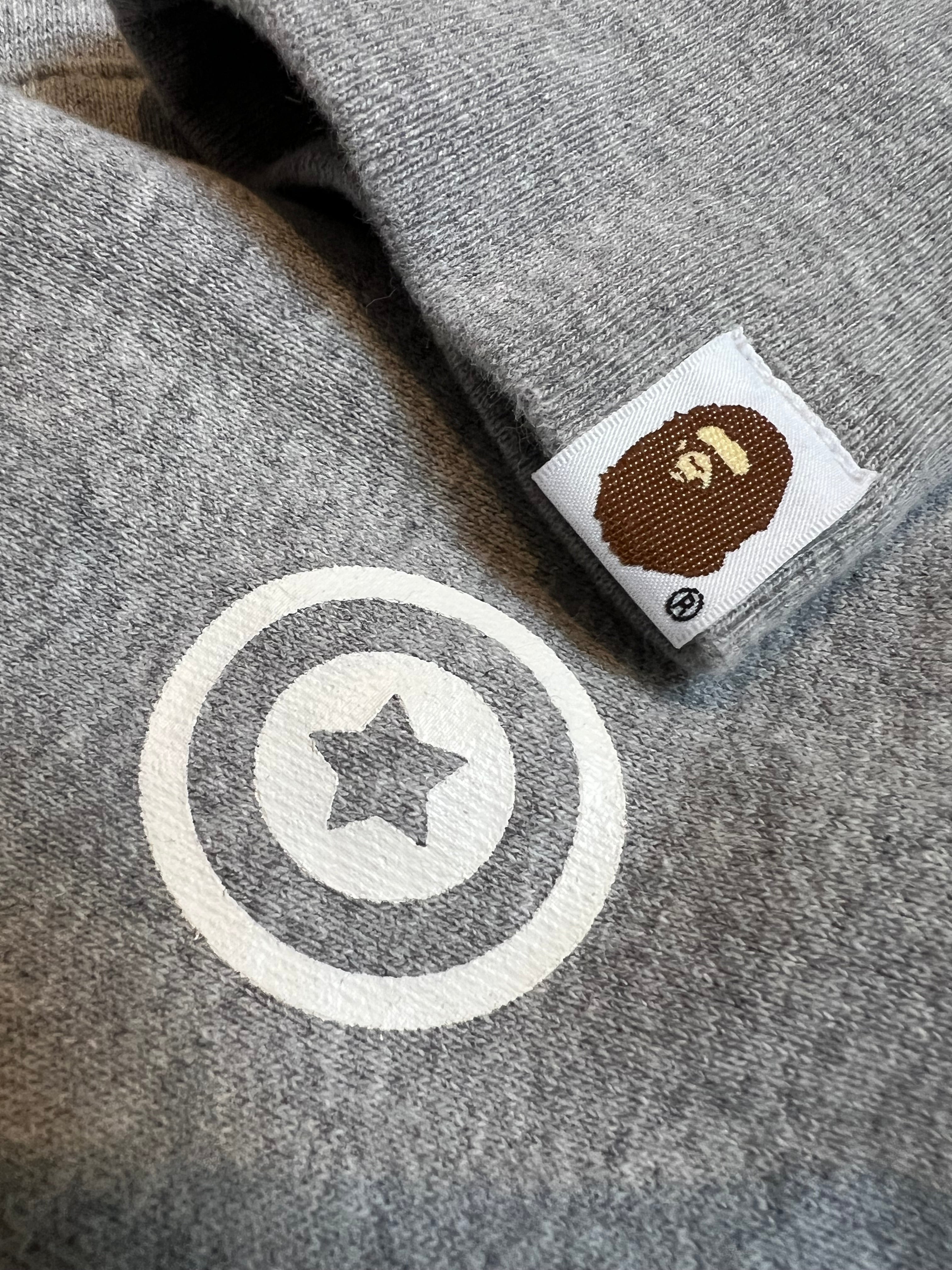 BAPE Gray Pink ABC Camo Pullover Shark Hoodie 6