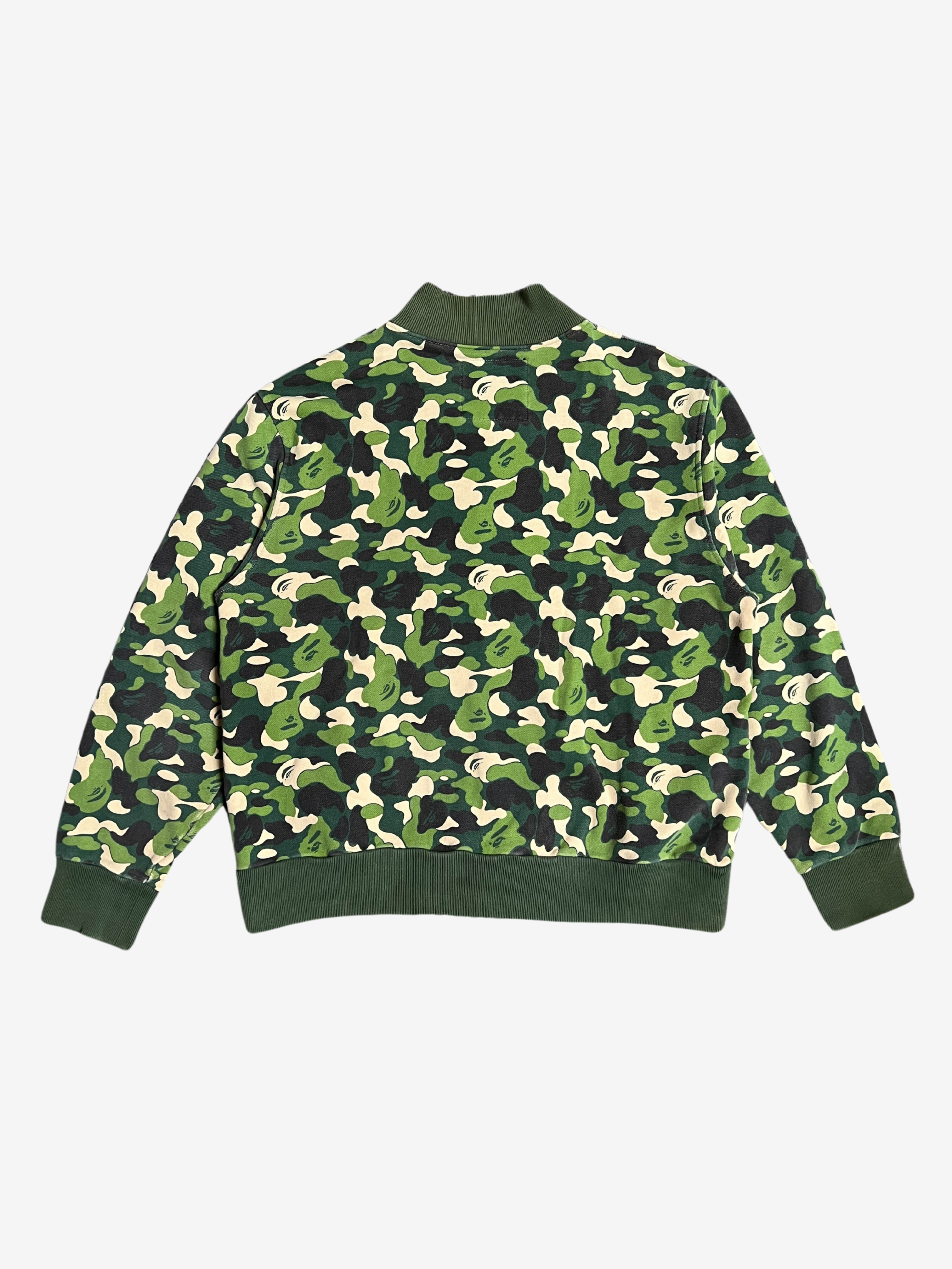 BAPE Green ABC Camo Varsity Jacket 2