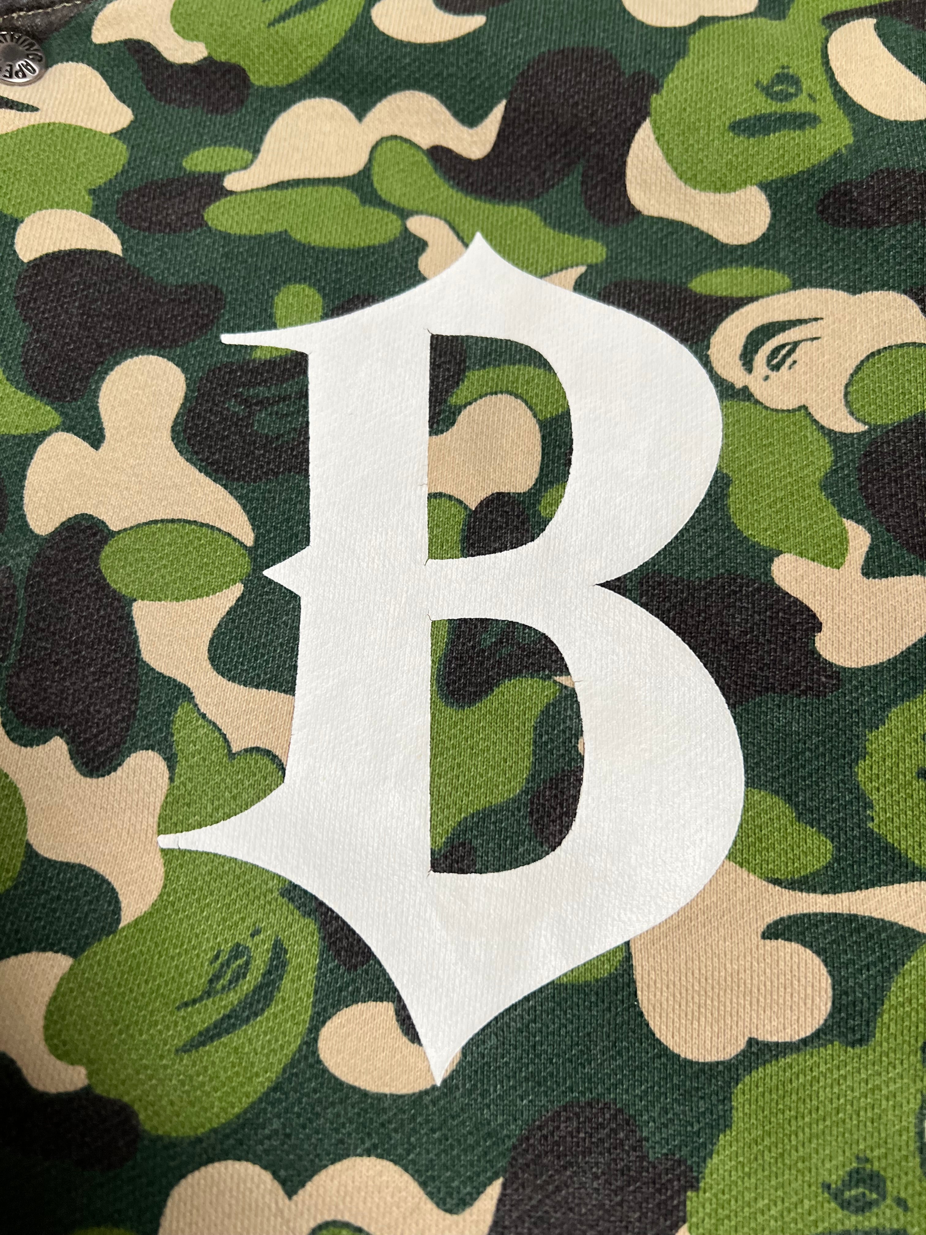 BAPE Green ABC Camo Varsity Jacket 3