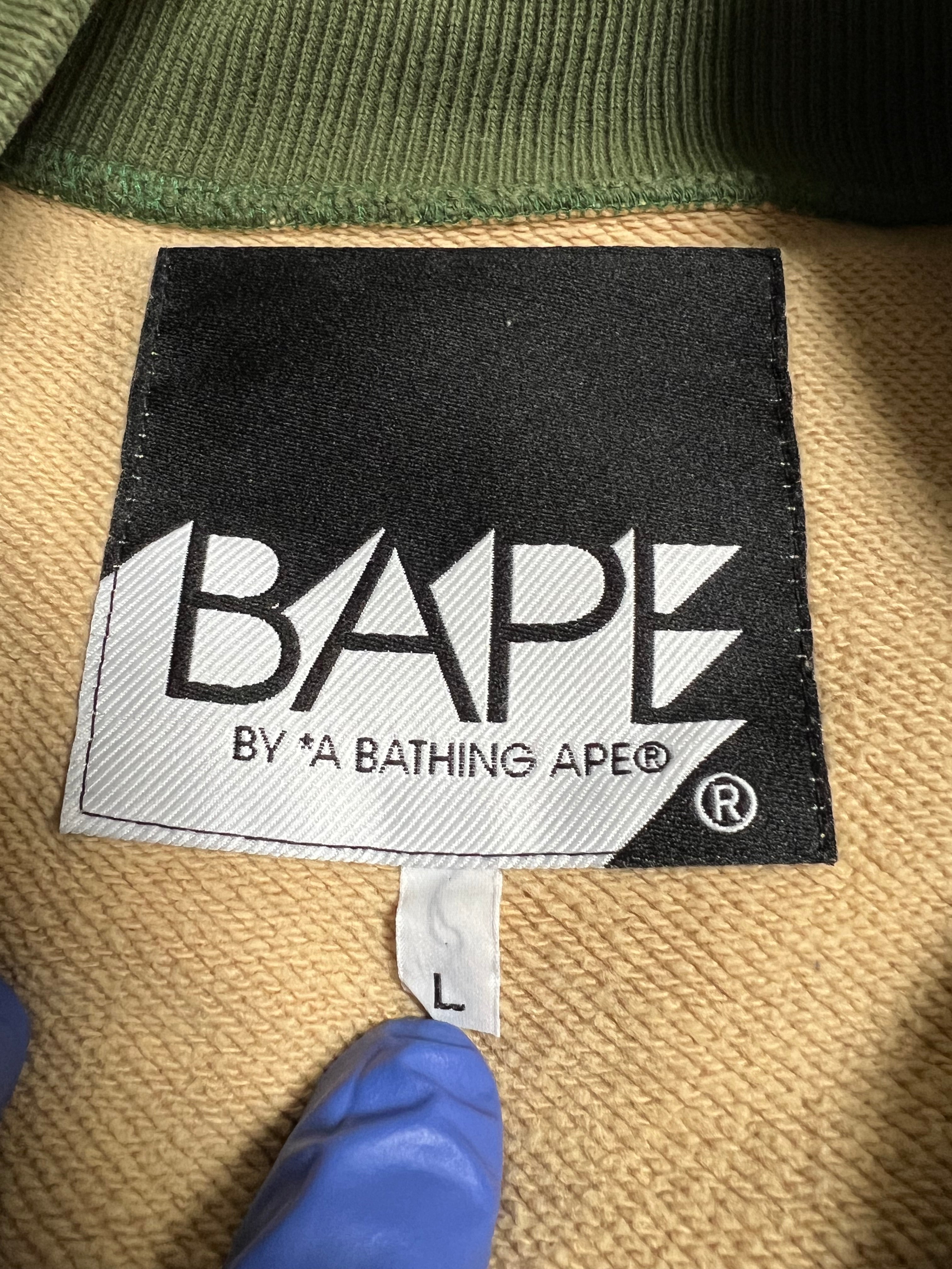 BAPE Green ABC Camo Varsity Jacket 4