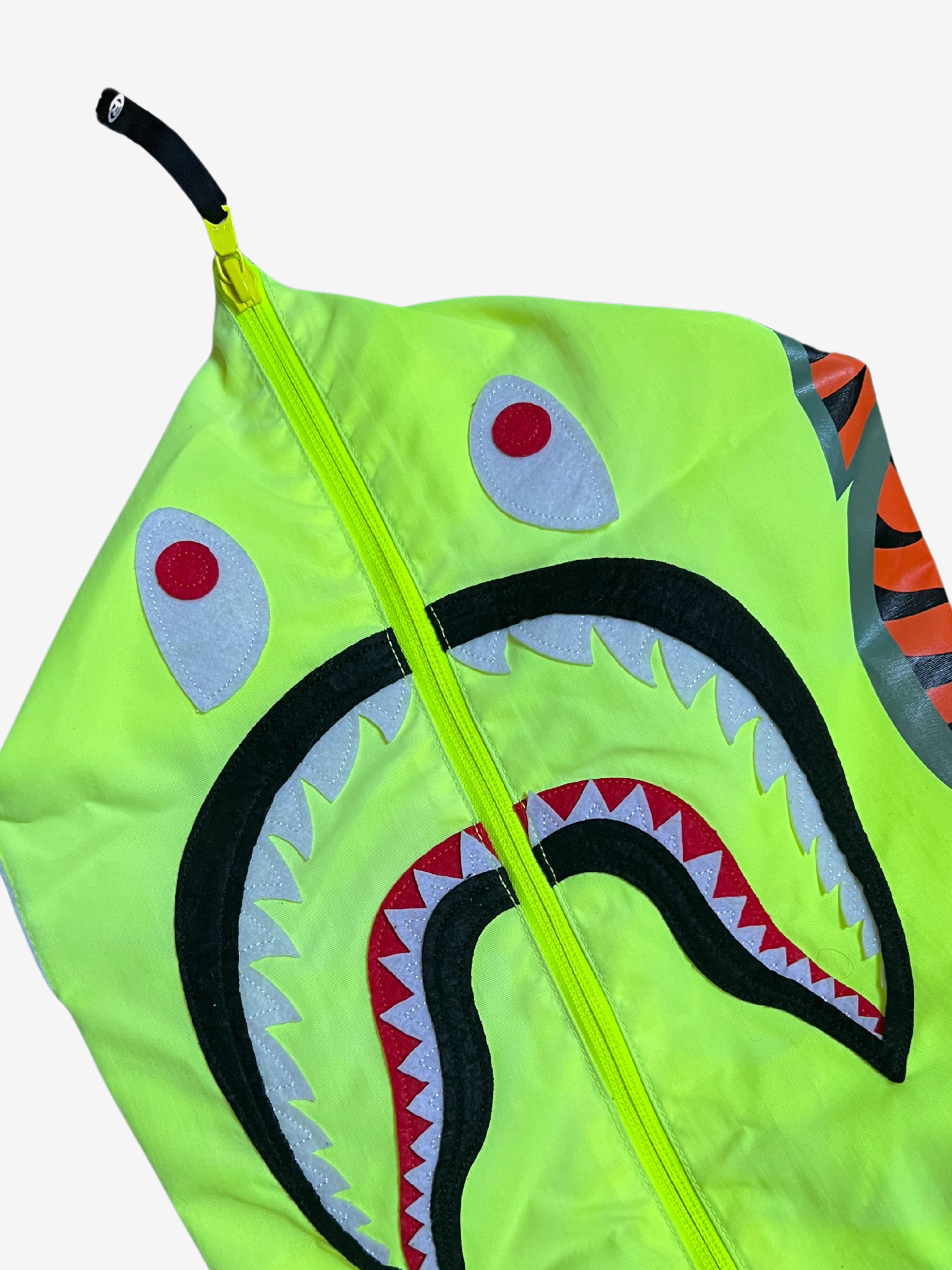 BAPE Lime Green 1st Camo Full Zip Shark Windbreaker 3