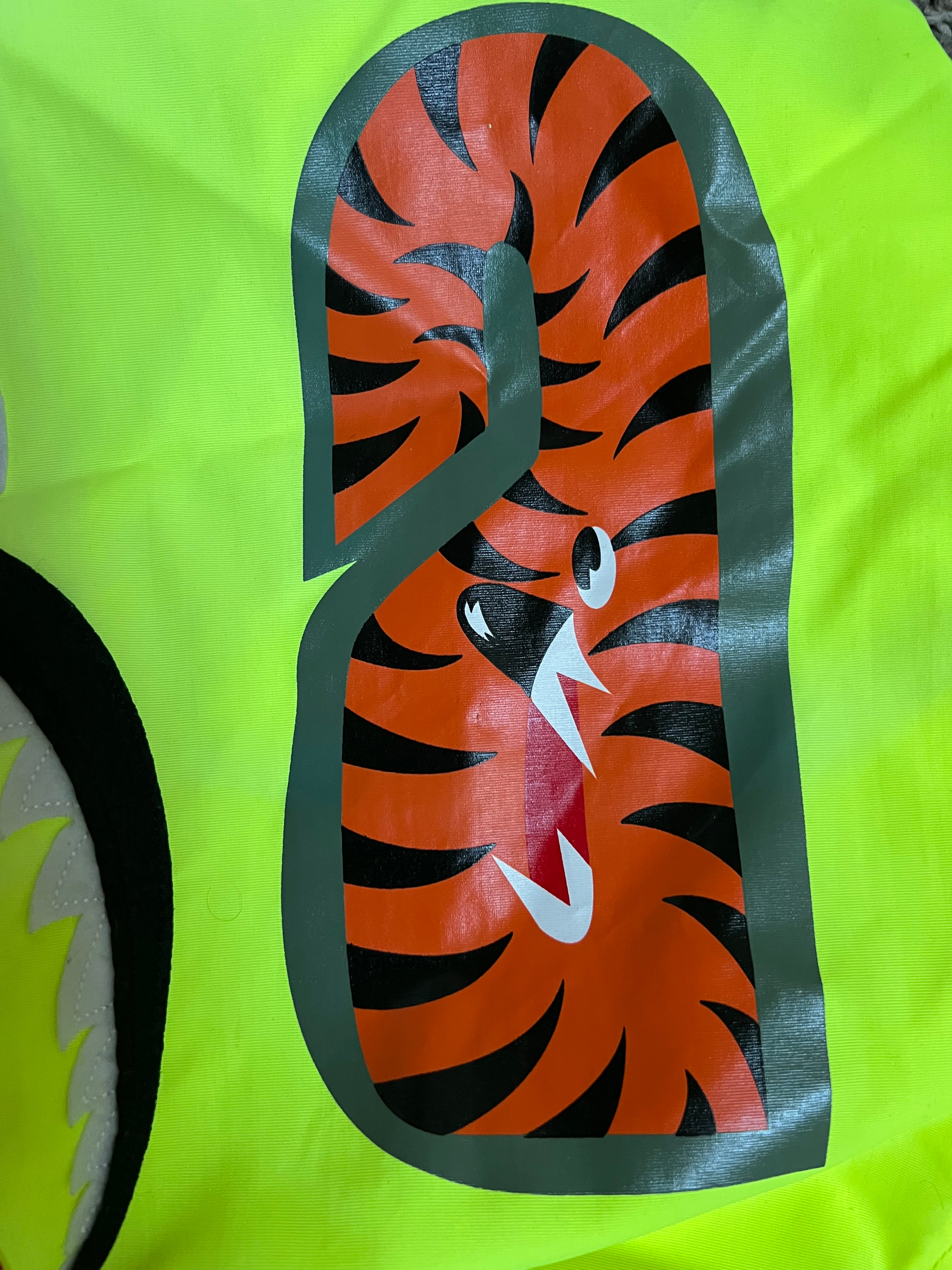 BAPE Lime Green 1st Camo Full Zip Shark Windbreaker 5