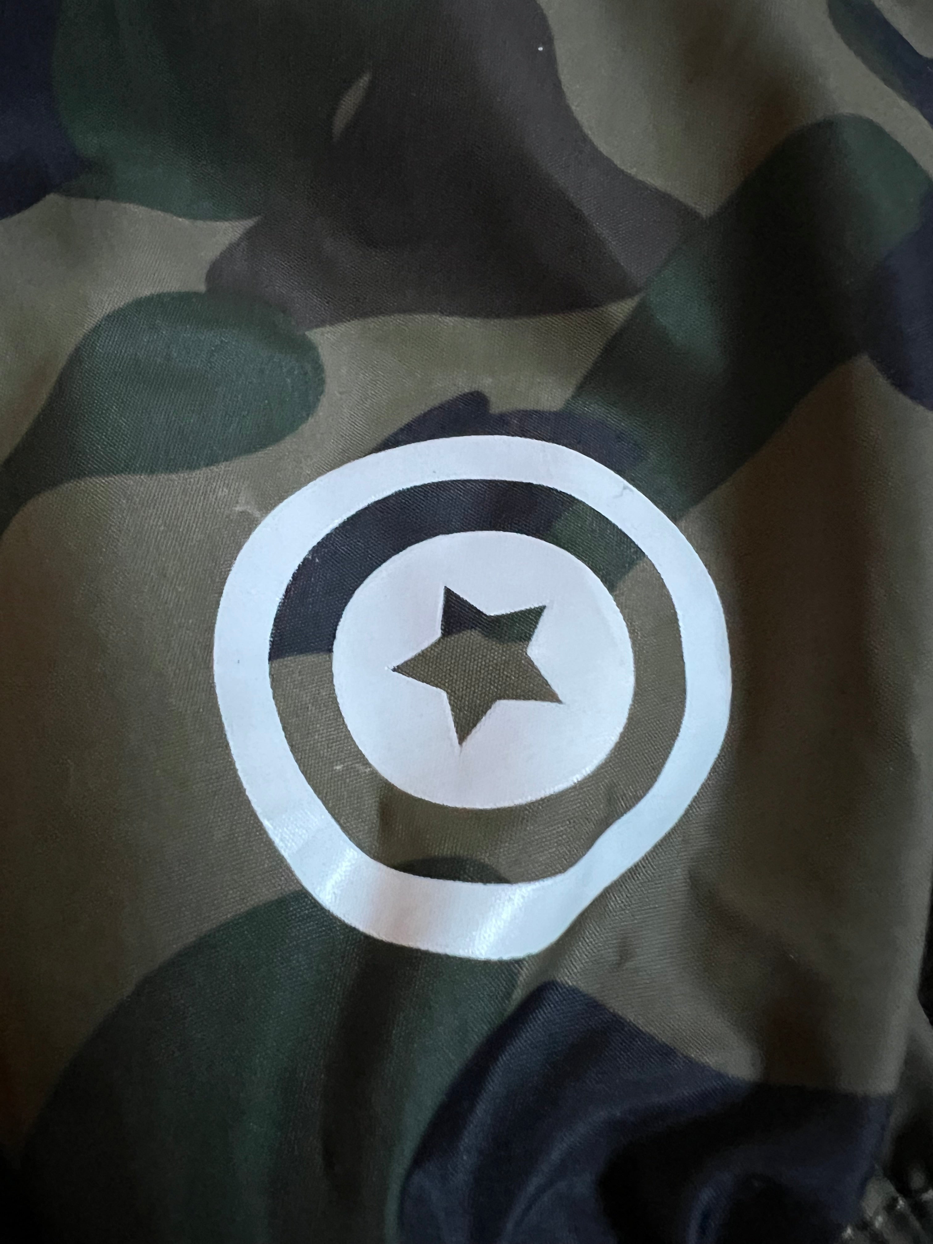 BAPE Lime Green 1st Camo Full Zip Shark Windbreaker 9