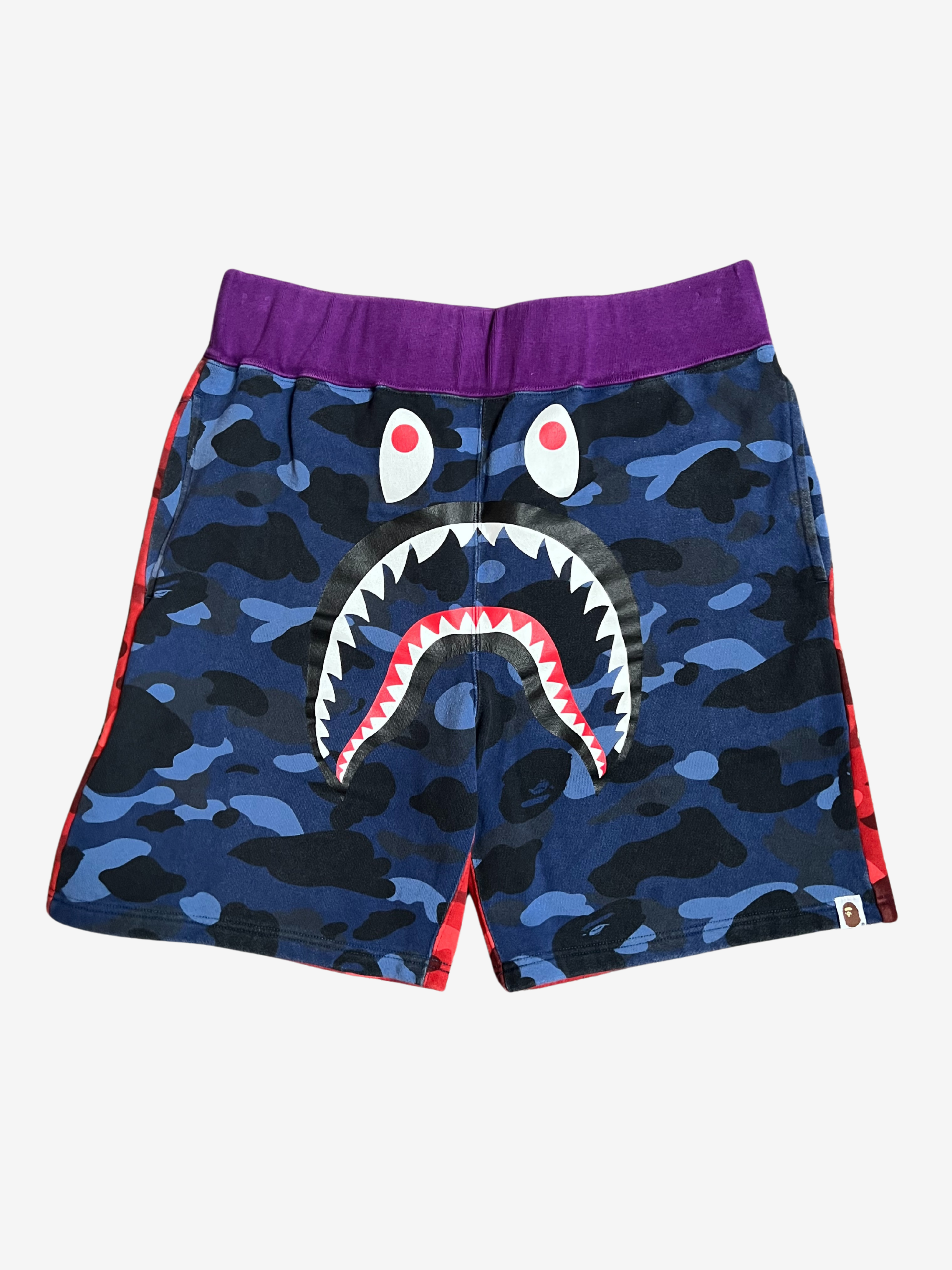 BAPE Multicolor Crazy Camo Shark Shorts
