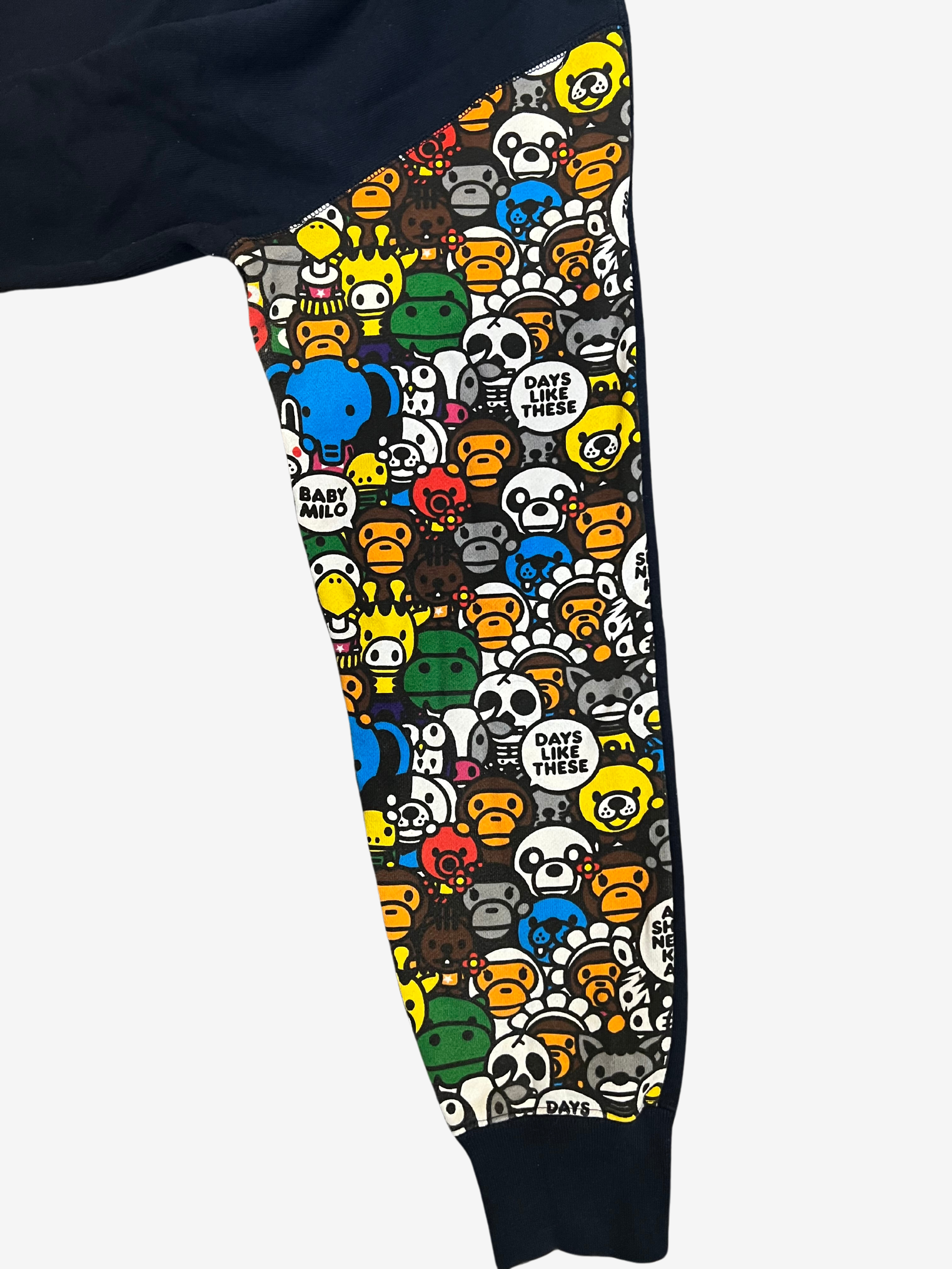 BAPE Navy Dino Full Zip Shark Hoodie 3