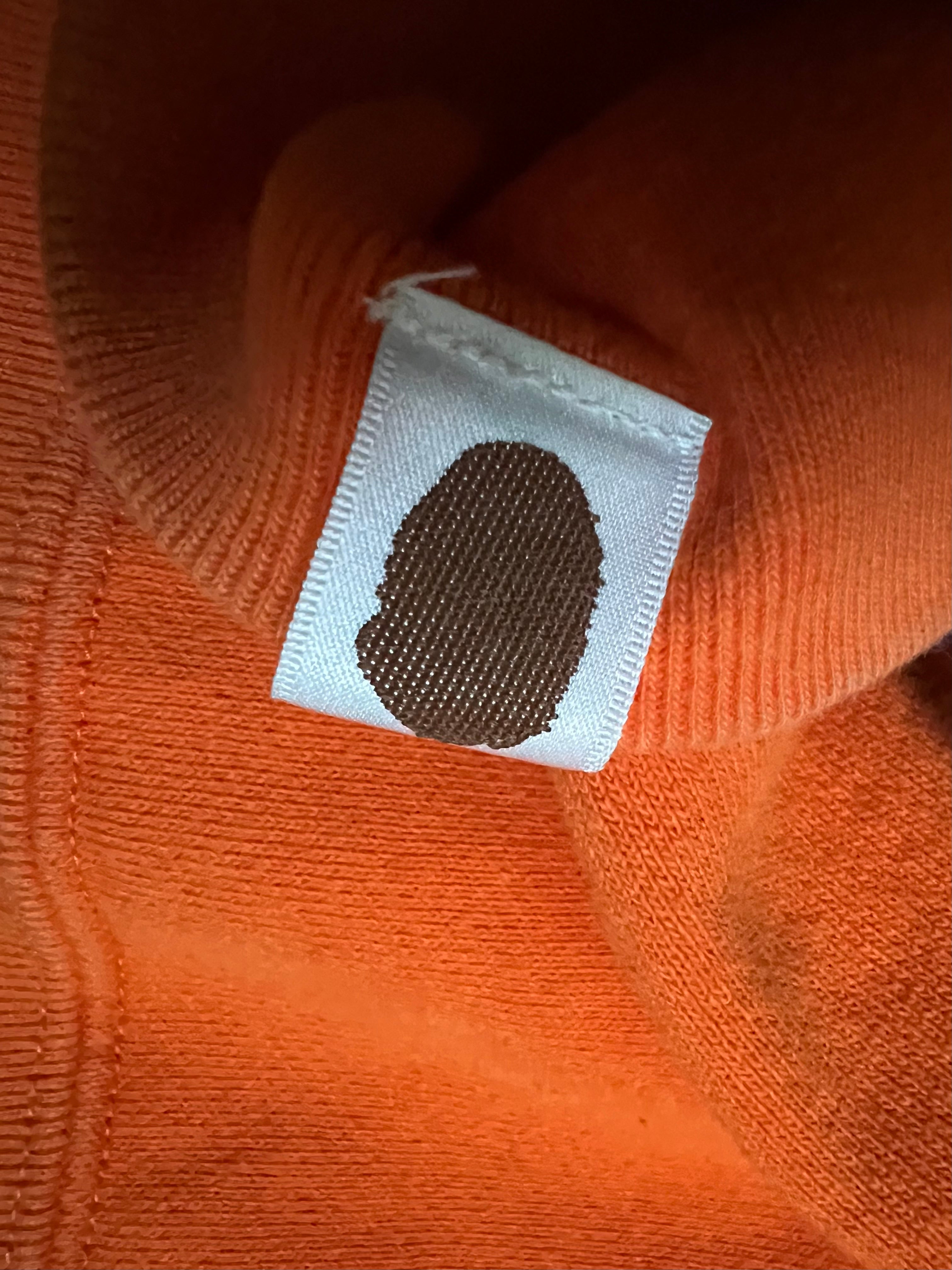 BAPE Orange Half Camo Full Zip Up Tiger Shark Hoodie 12