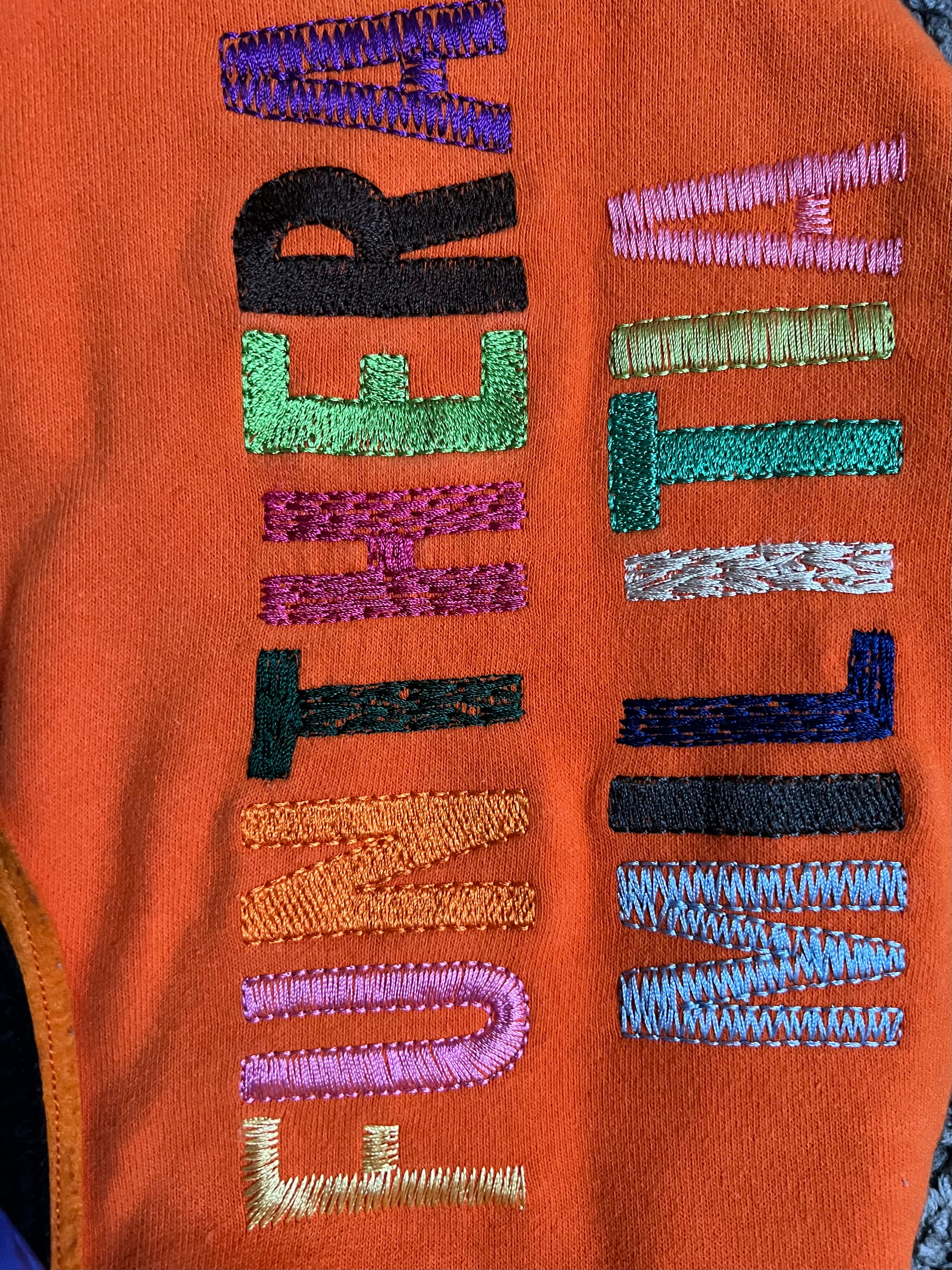 BAPE Orange Half Camo Full Zip Up Tiger Shark Hoodie 6