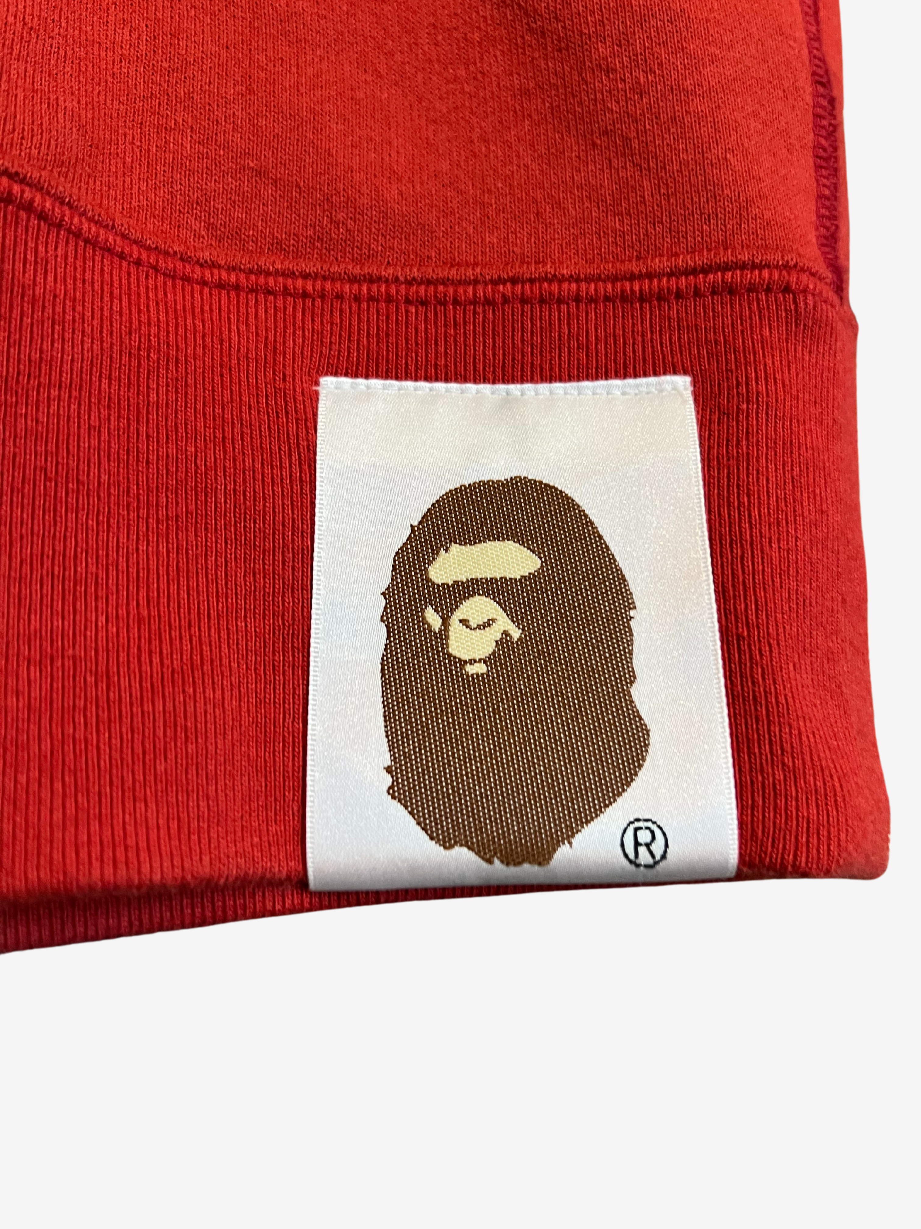 BAPE Red Camo Giant Full Zip Shark Hoodie 14