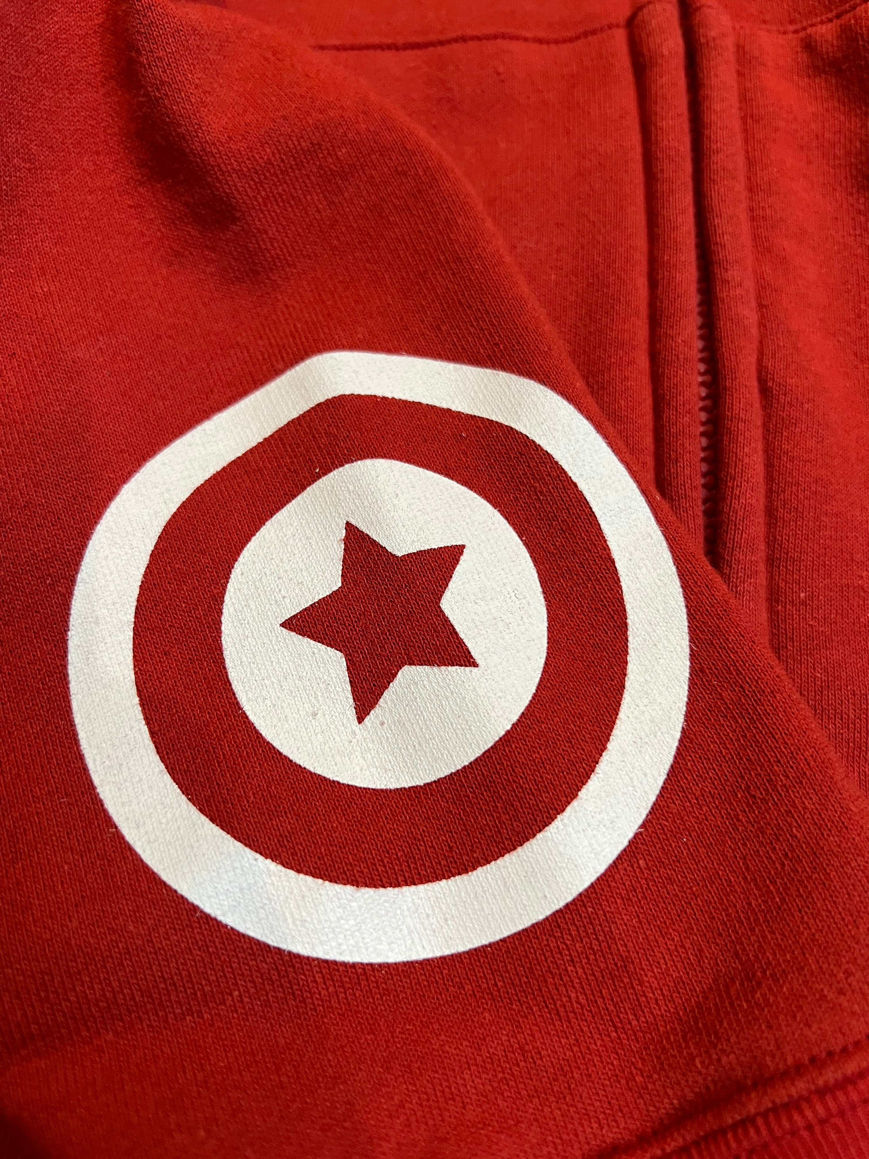 BAPE Red Camo Giant Full Zip Shark Hoodie 6