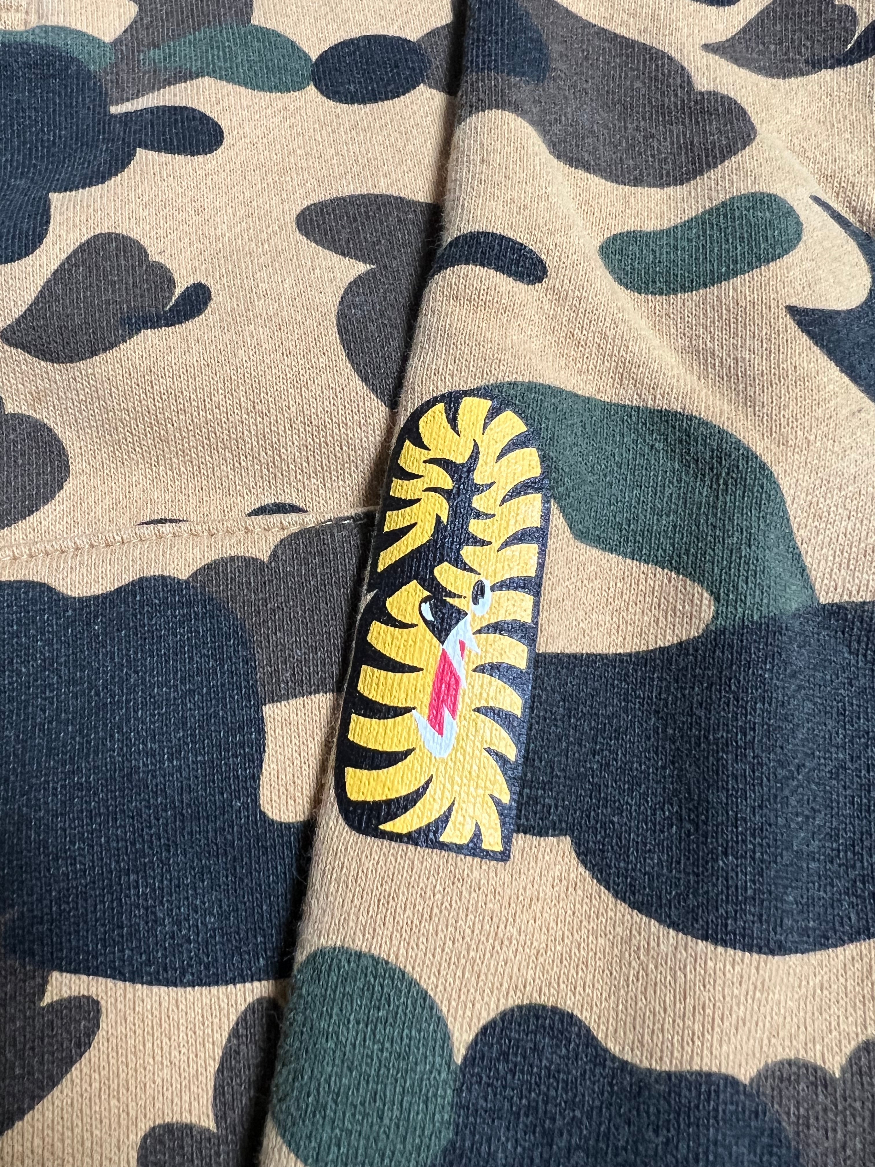 BAPE Yellow 1st Camo PONR Half Zip Up Shark Hoodie 5 HYPEVAULT