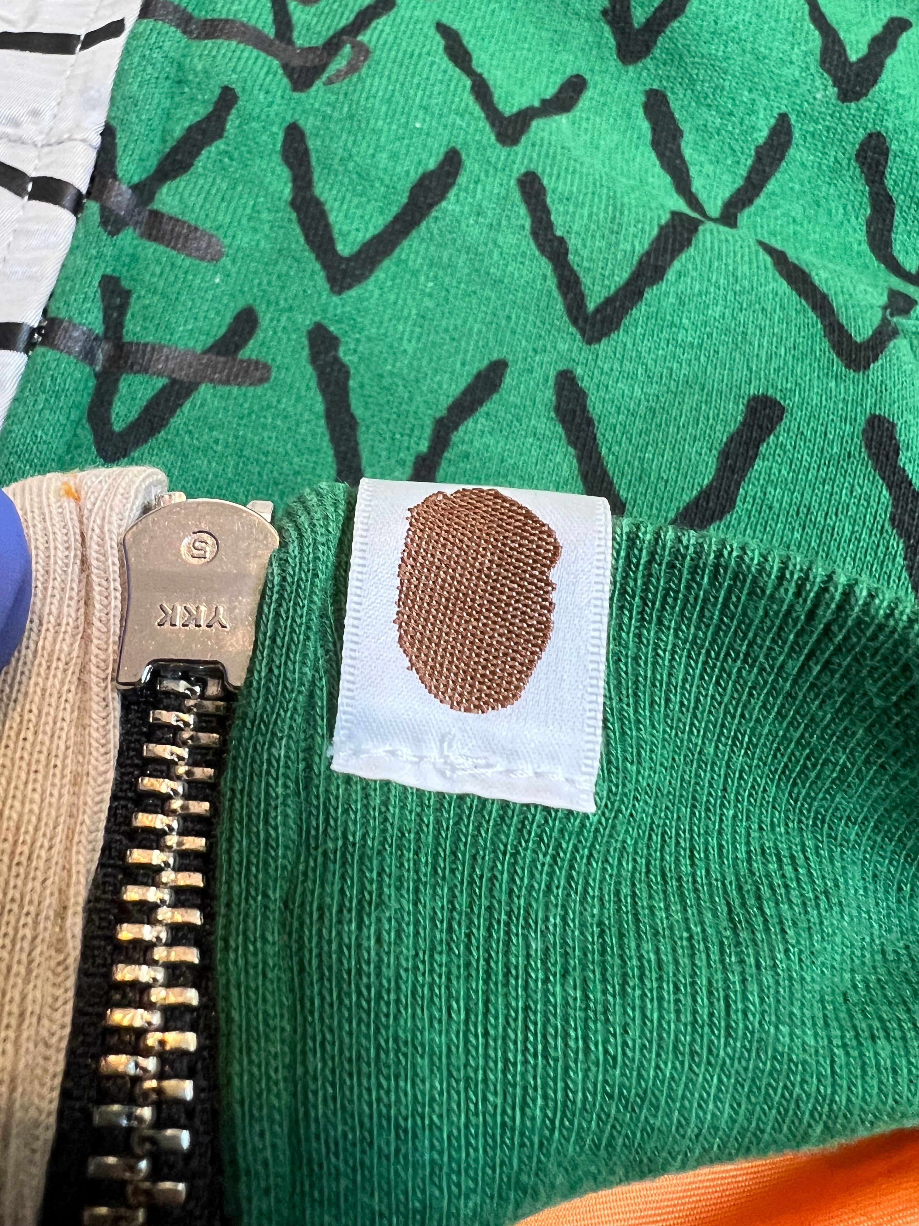 BAPE x Ambush Gray/Green Half Jacket Full Zip Up Shark Hoodie 10 HYPEVAULT