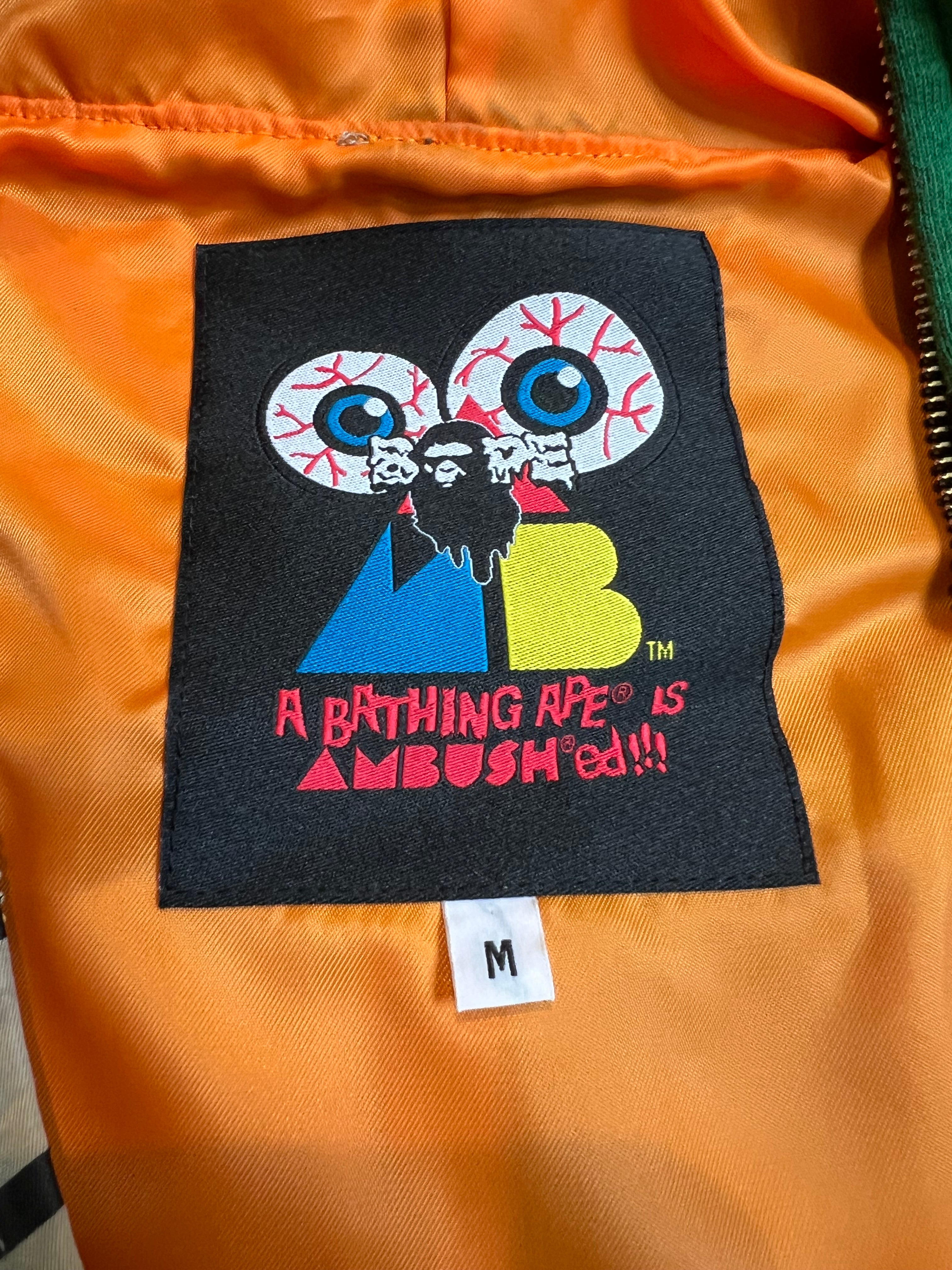 BAPE x Ambush Gray/Green Half Jacket Full Zip Up Shark Hoodie 9 HYPEVAULT