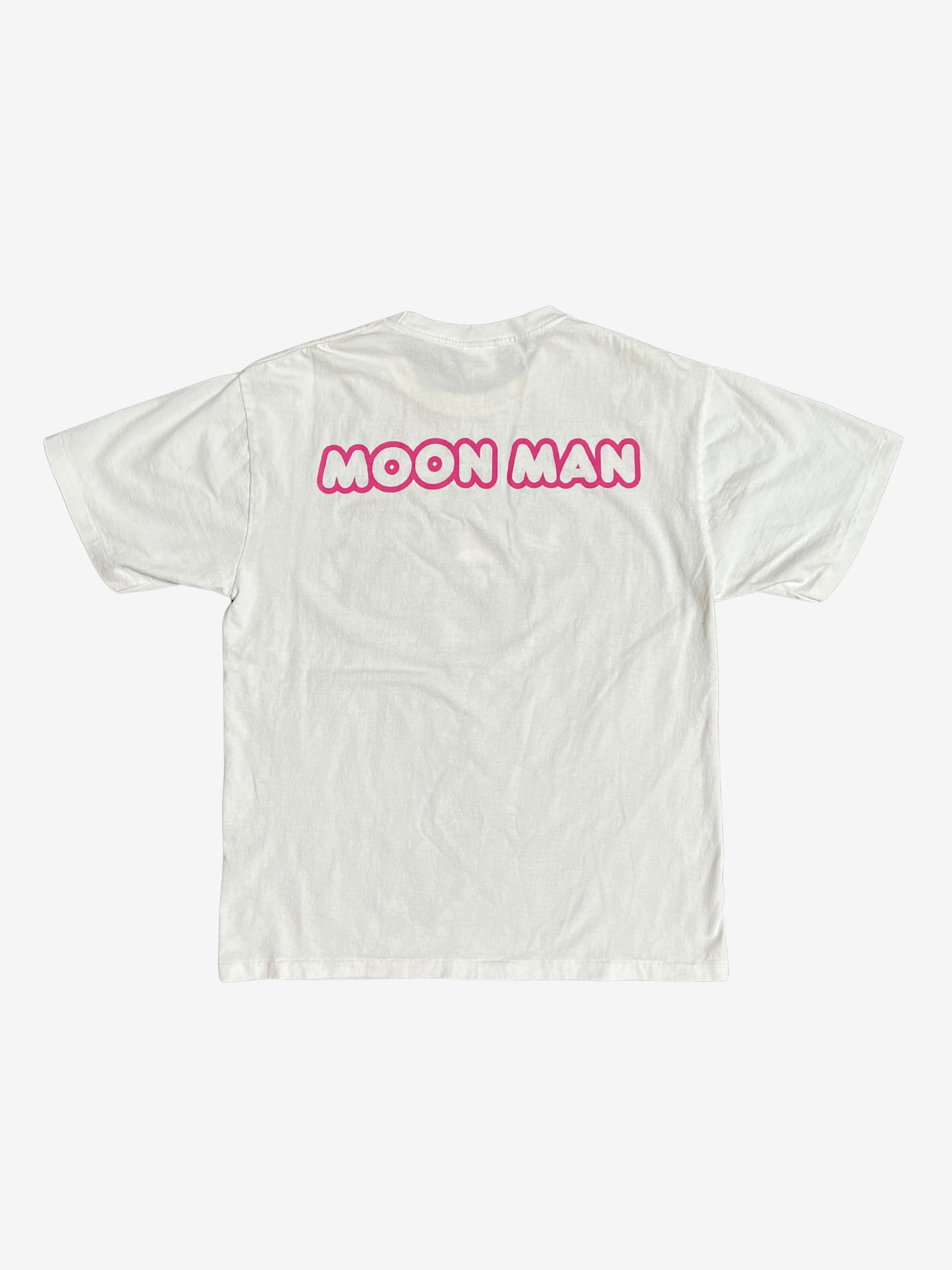 BAPE x Kid Cudi White Moon Man College Logo T-Shirt 2