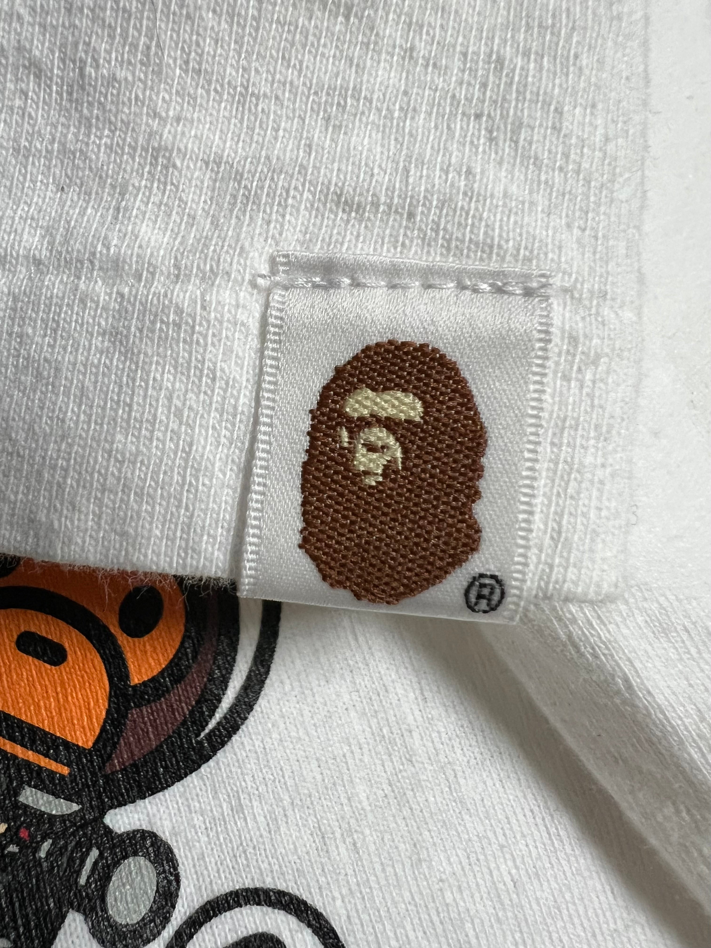 BAPE x Kid Cudi White Moon Man College Logo T-Shirt 4