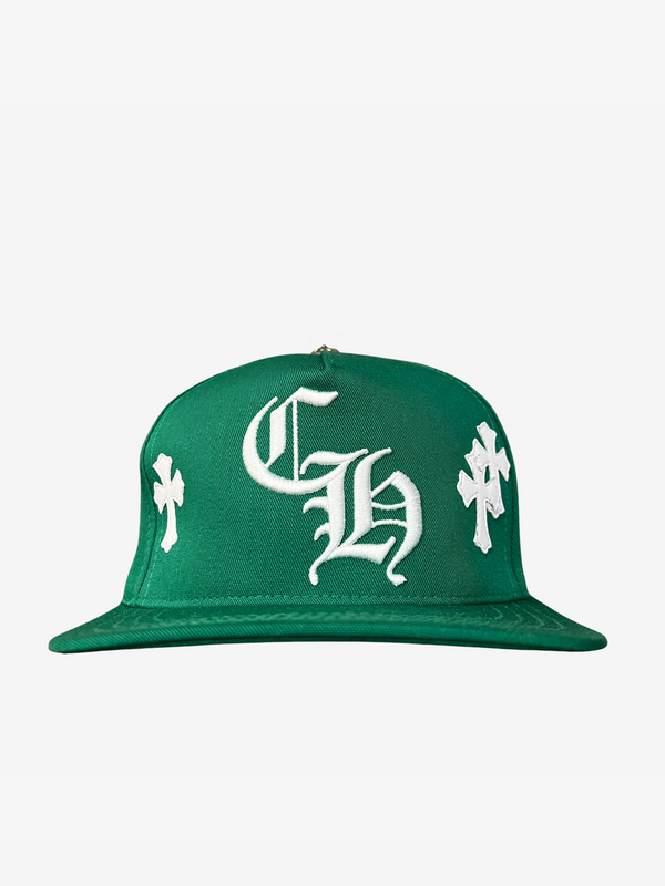 Green Baseball Cross Patch Hat