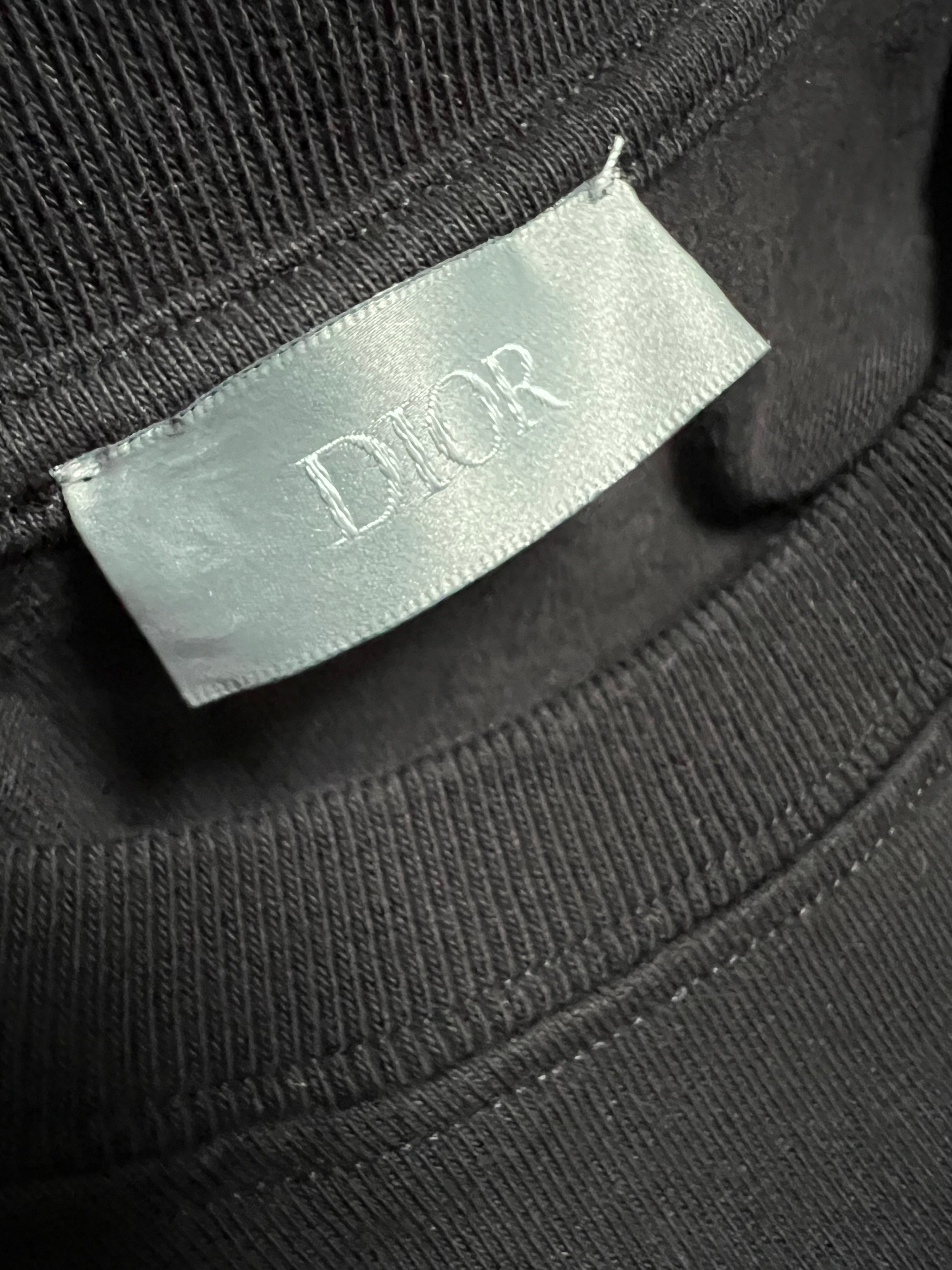 Dior x Shawn Stussy Black Oversized Bee Pocket T-Shirt 5