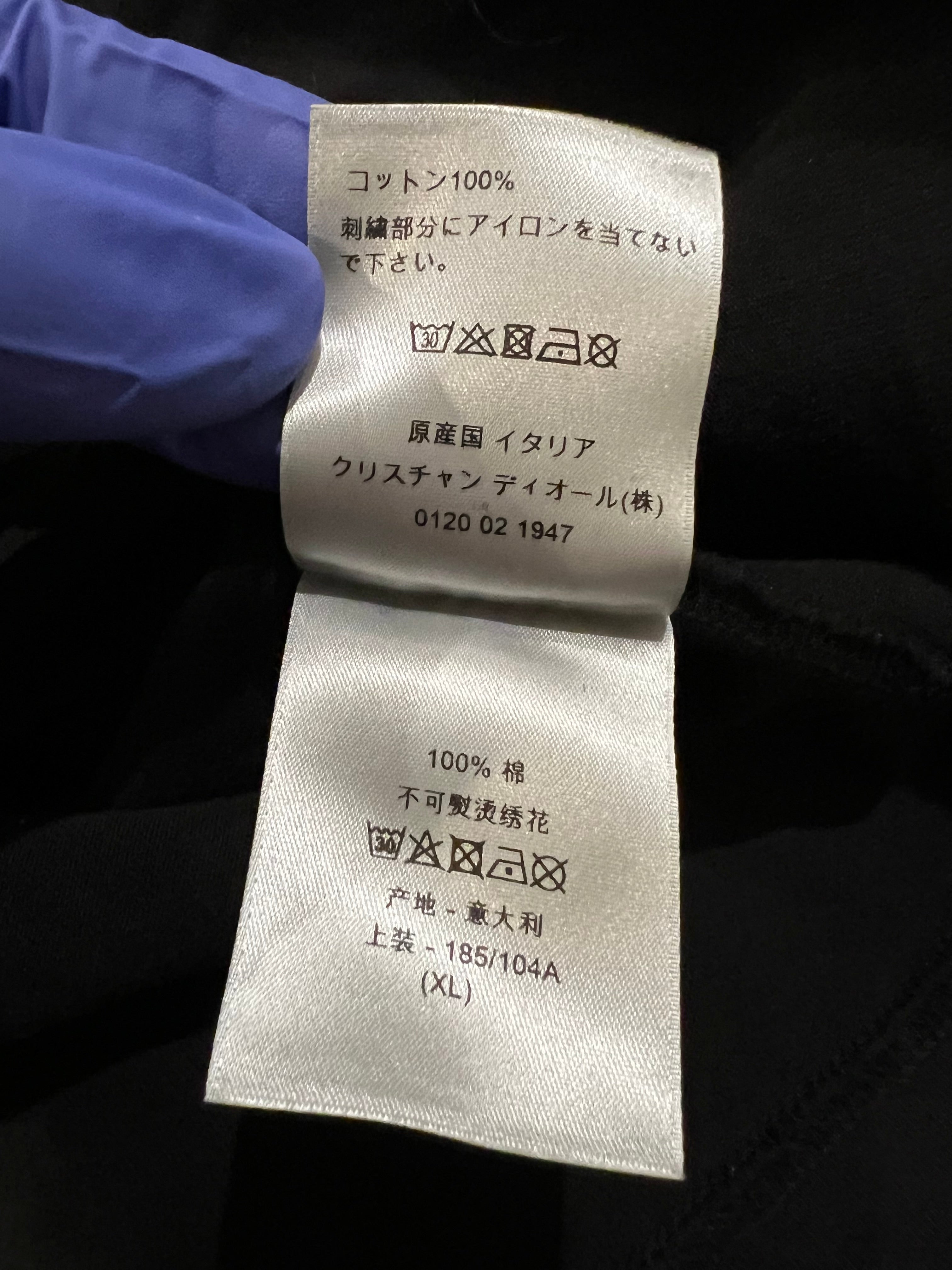 Dior x Shawn Stussy Black Oversized Bee Pocket T-Shirt 7