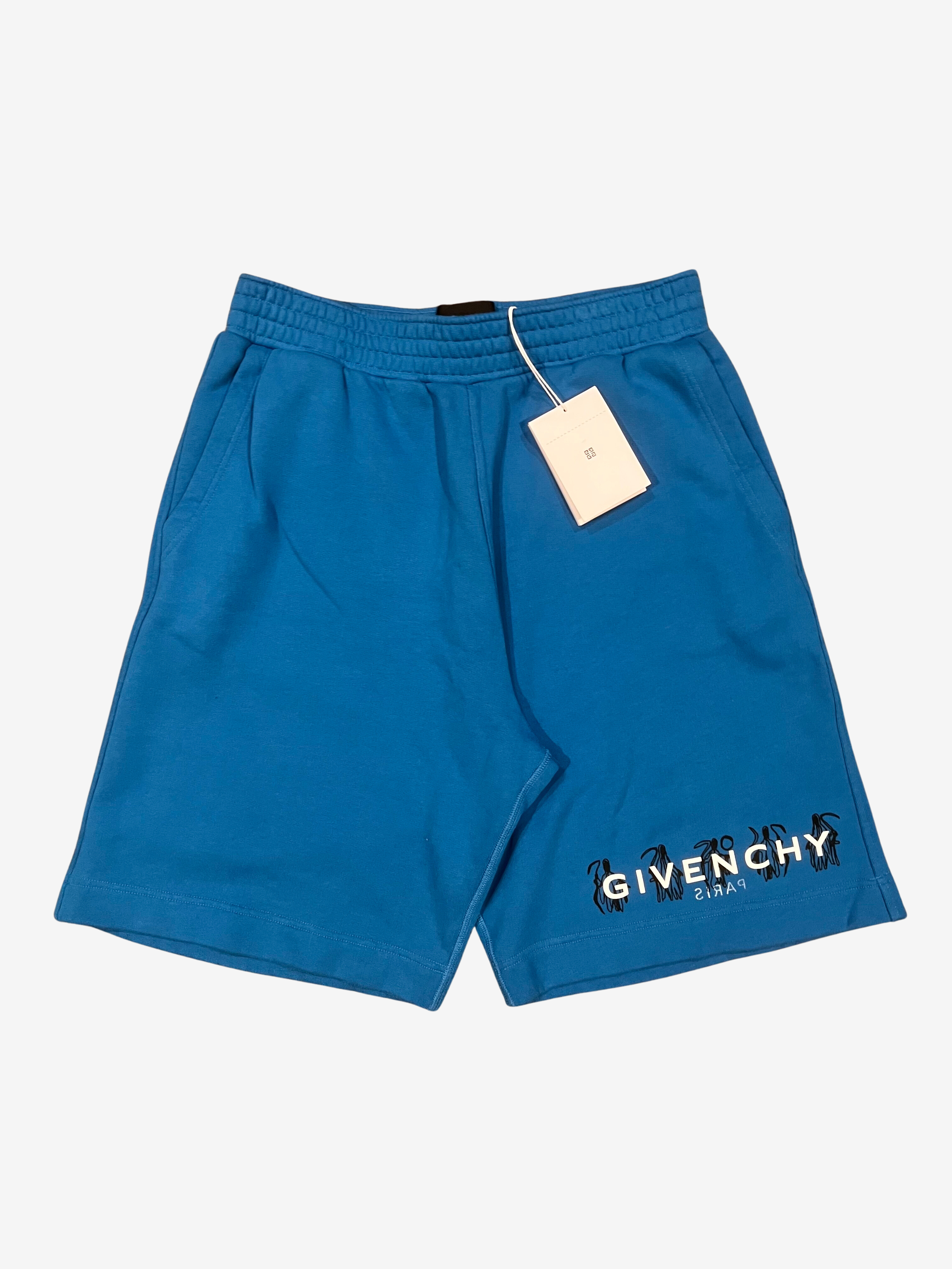 Givenchy Blue Runway Logo Shorts
