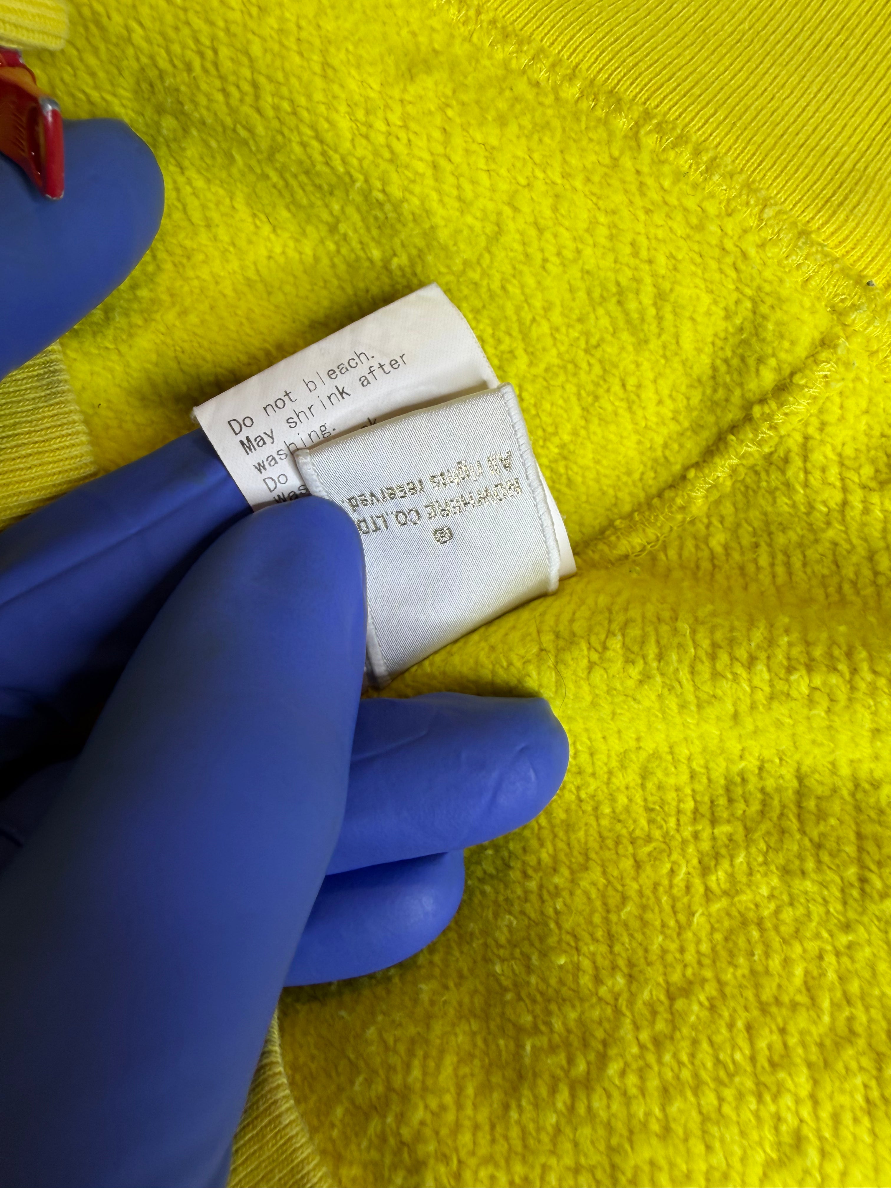 Yellow 2010 Neon Full Zip Up Shark Hoodie