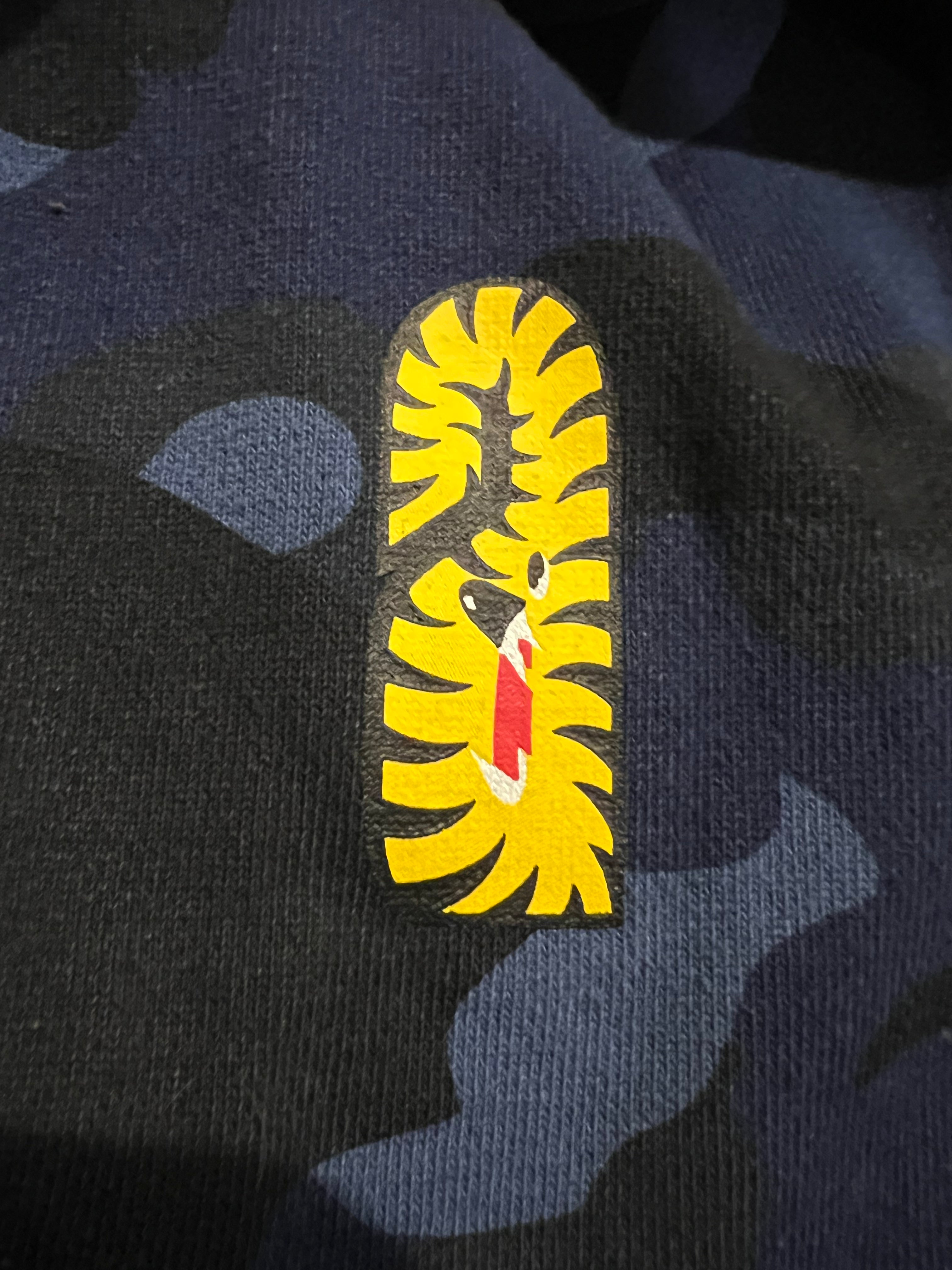Blue Camo Tiger Shark Full Zip Up Shark Hoodie