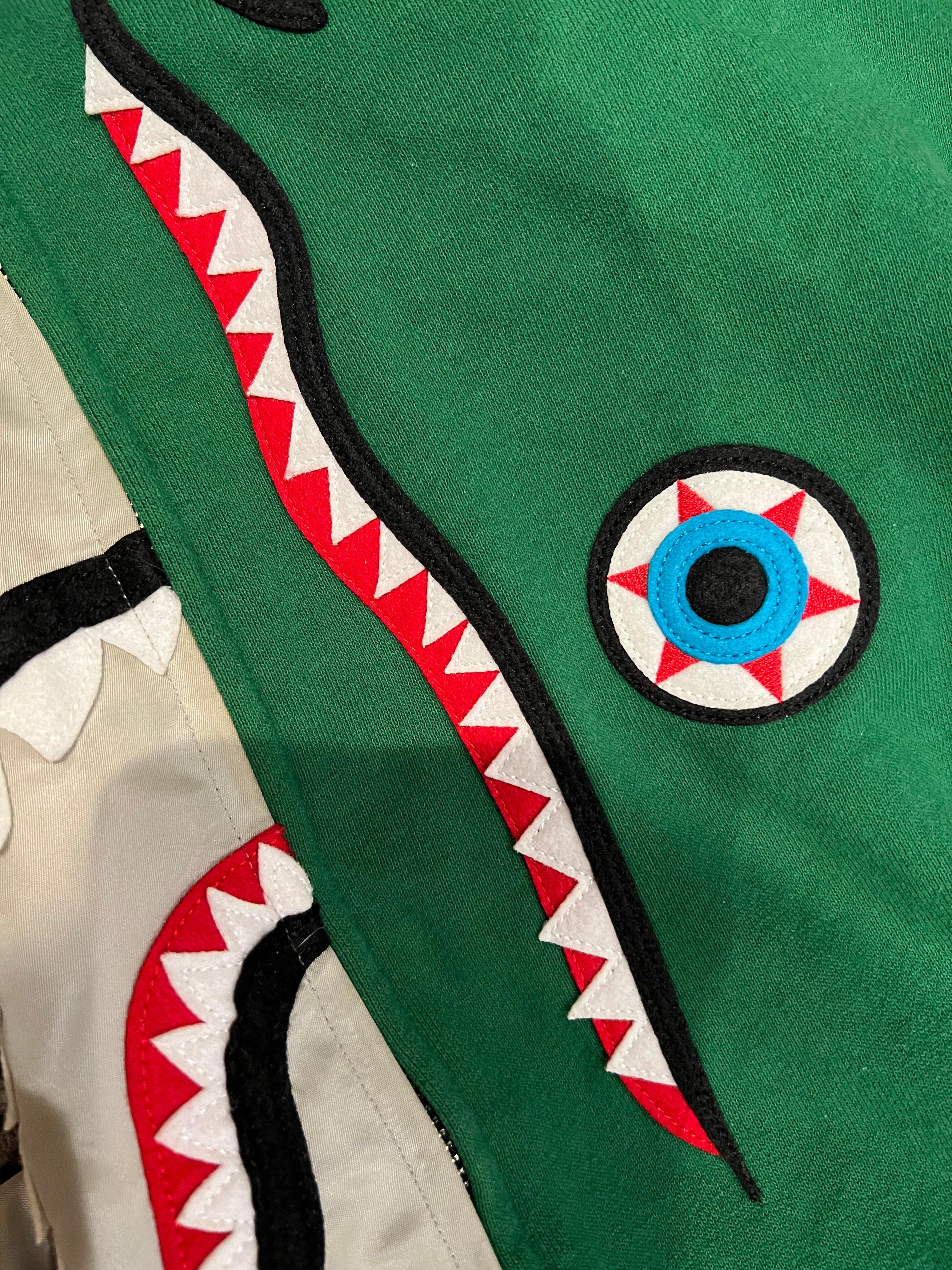 x Ambush Gray/Green Half Jacket Full Zip Up Shark Hoodie