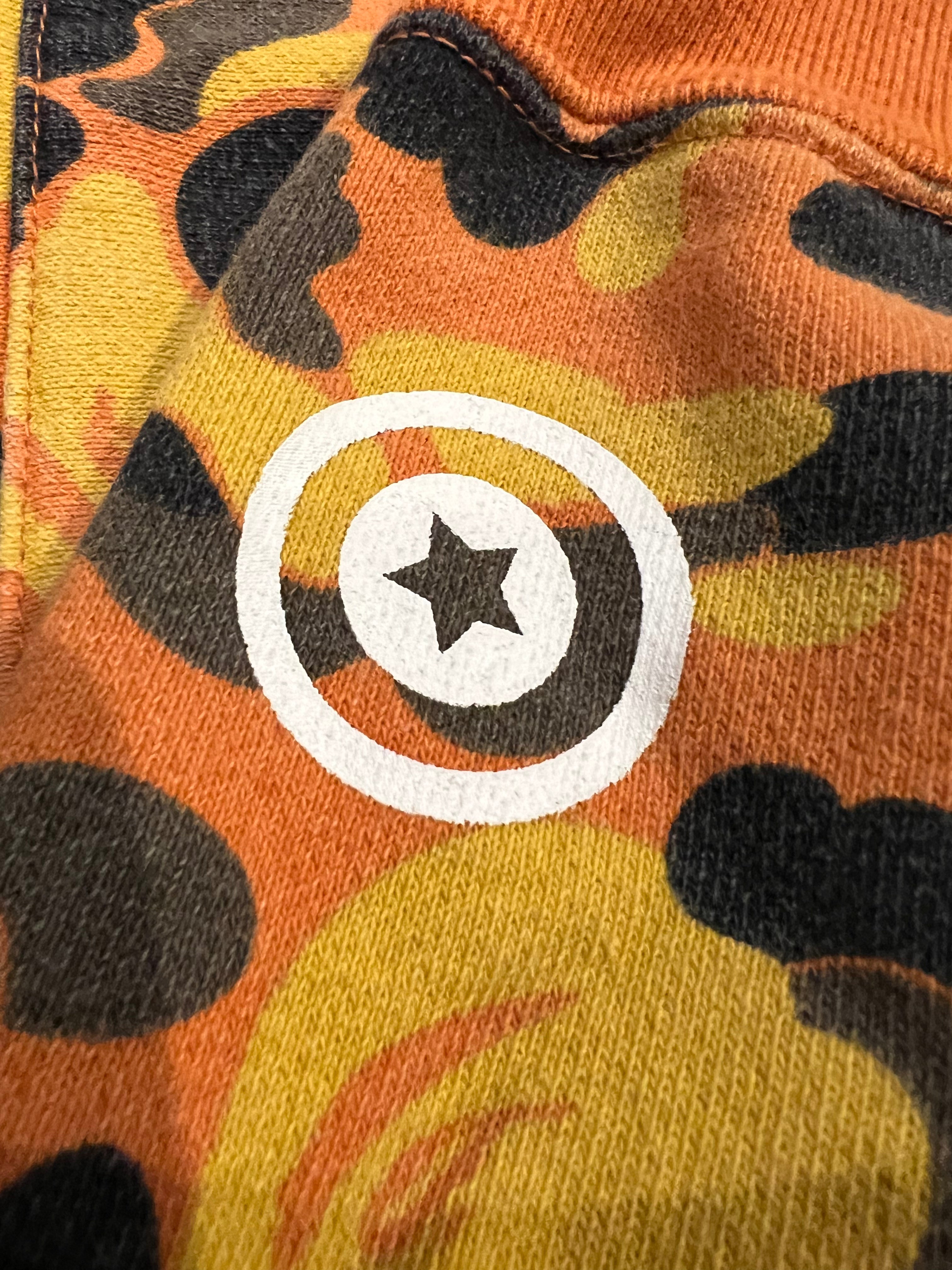 x XO Orange Camo Pullover Shark Hoodie