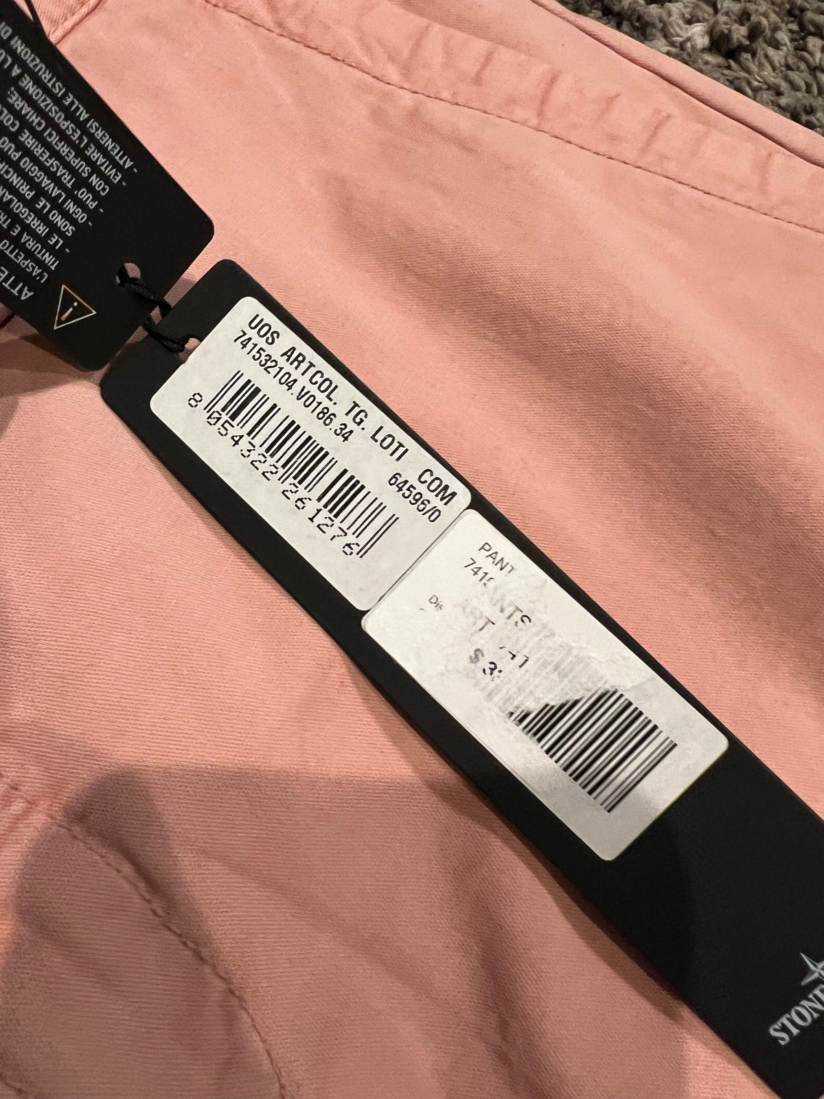 Stone Island Rose Pink Cargo Pants 4