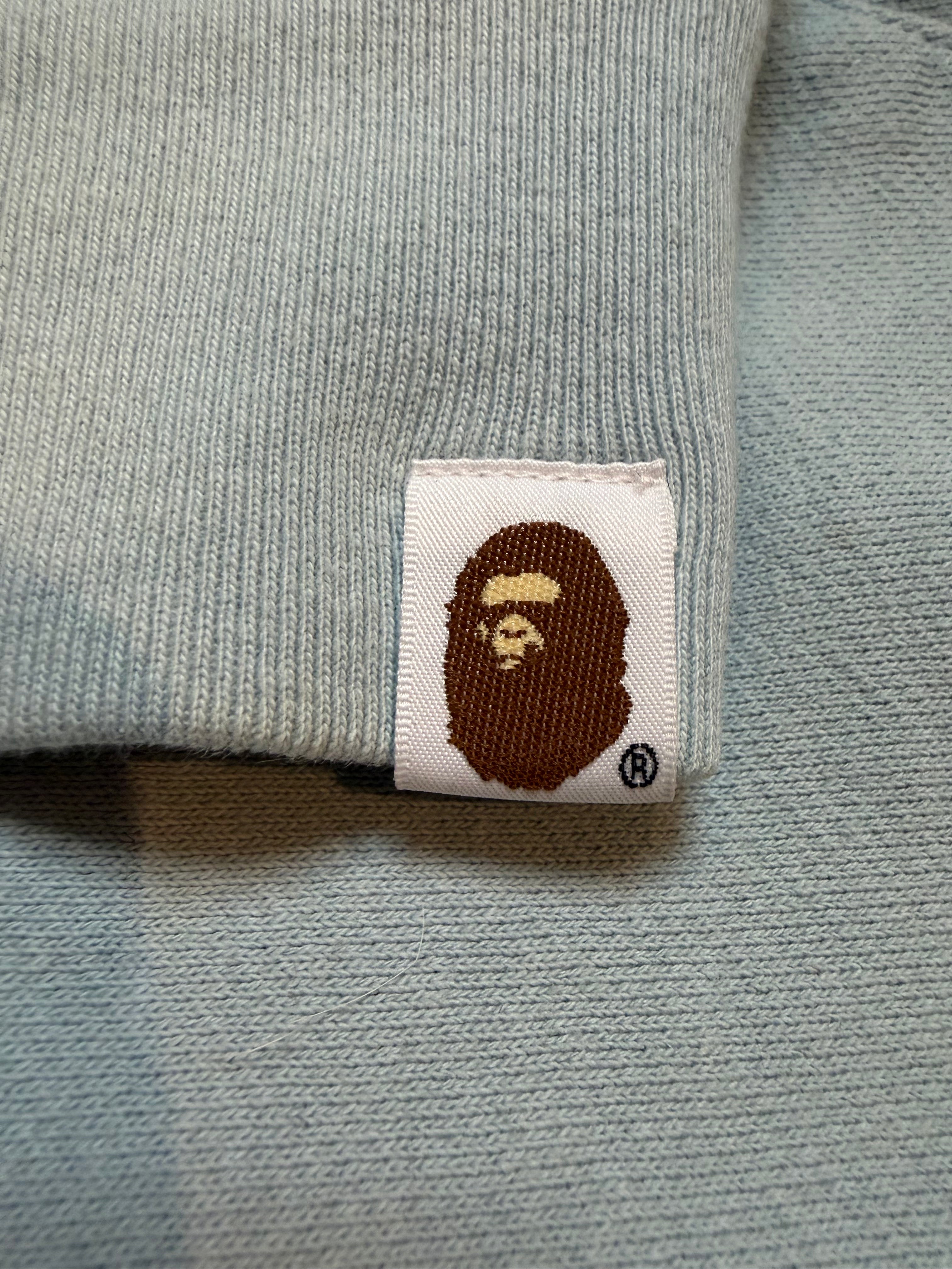 Light Blue Camo Head And Back Half Zip Up Shark Hoodie