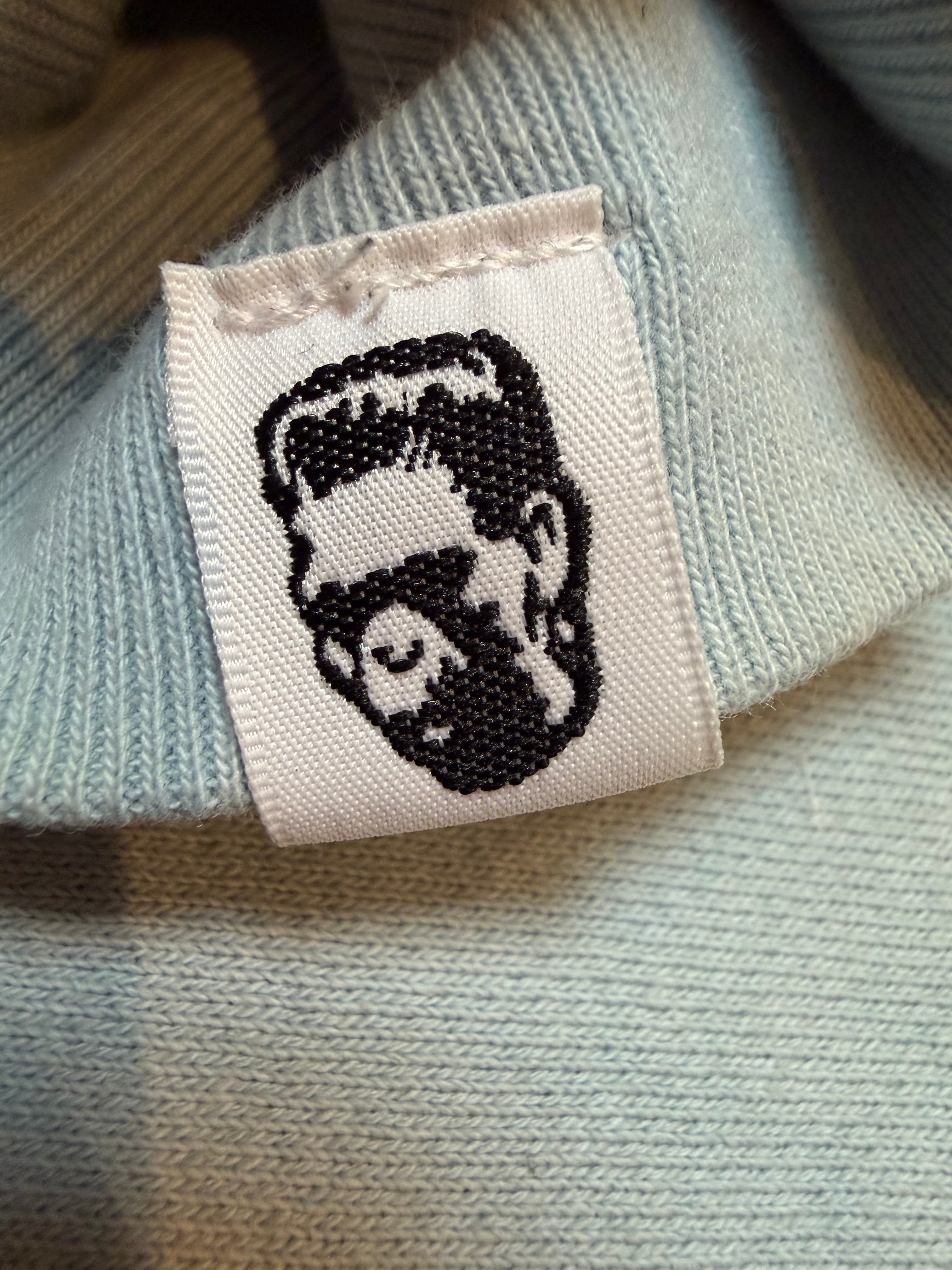 Light Blue Camo Head And Back Half Zip Up Shark Hoodie