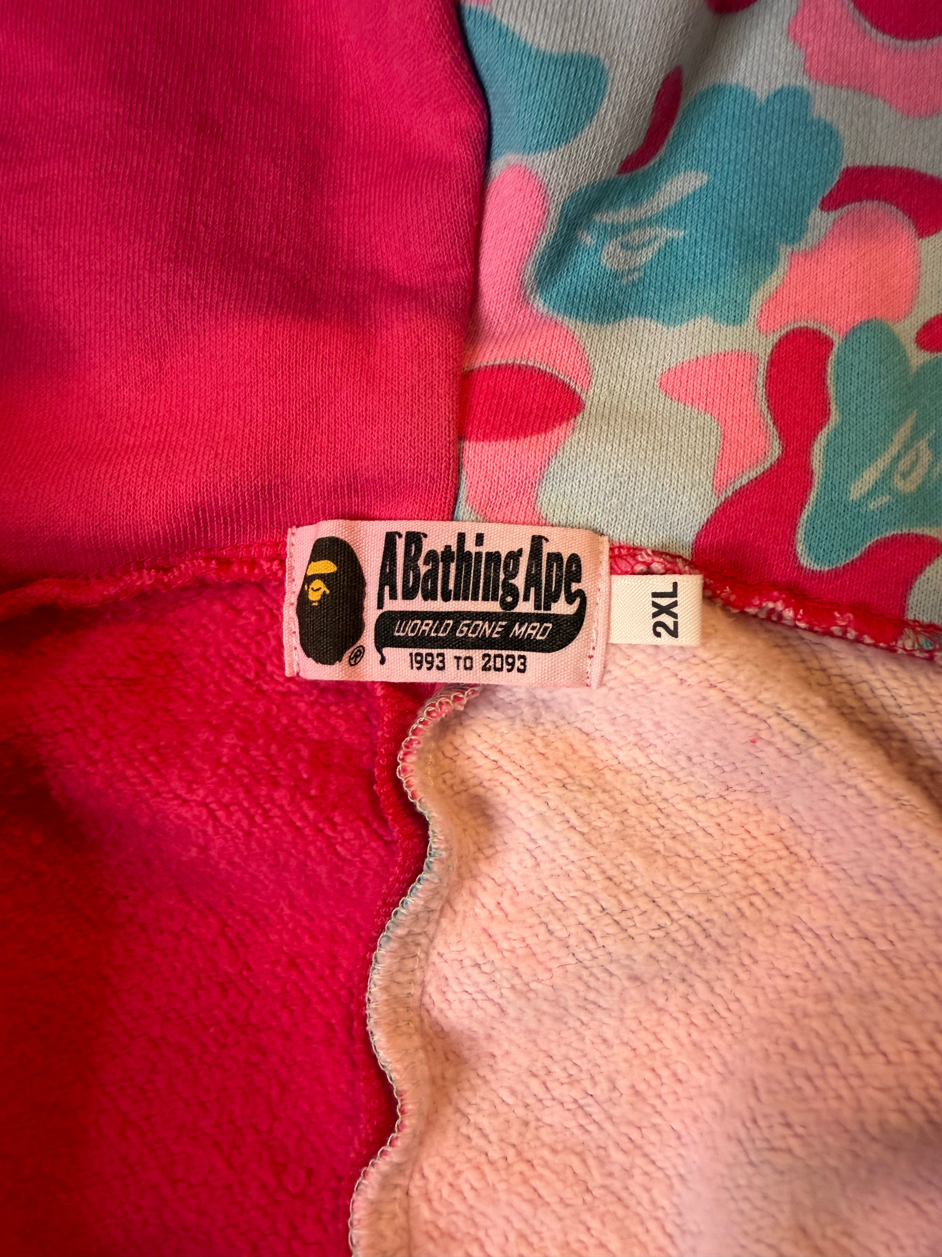 Pink 2022 Miami Store Exclusive Split Camo Full Zip Up Shark Hoodie