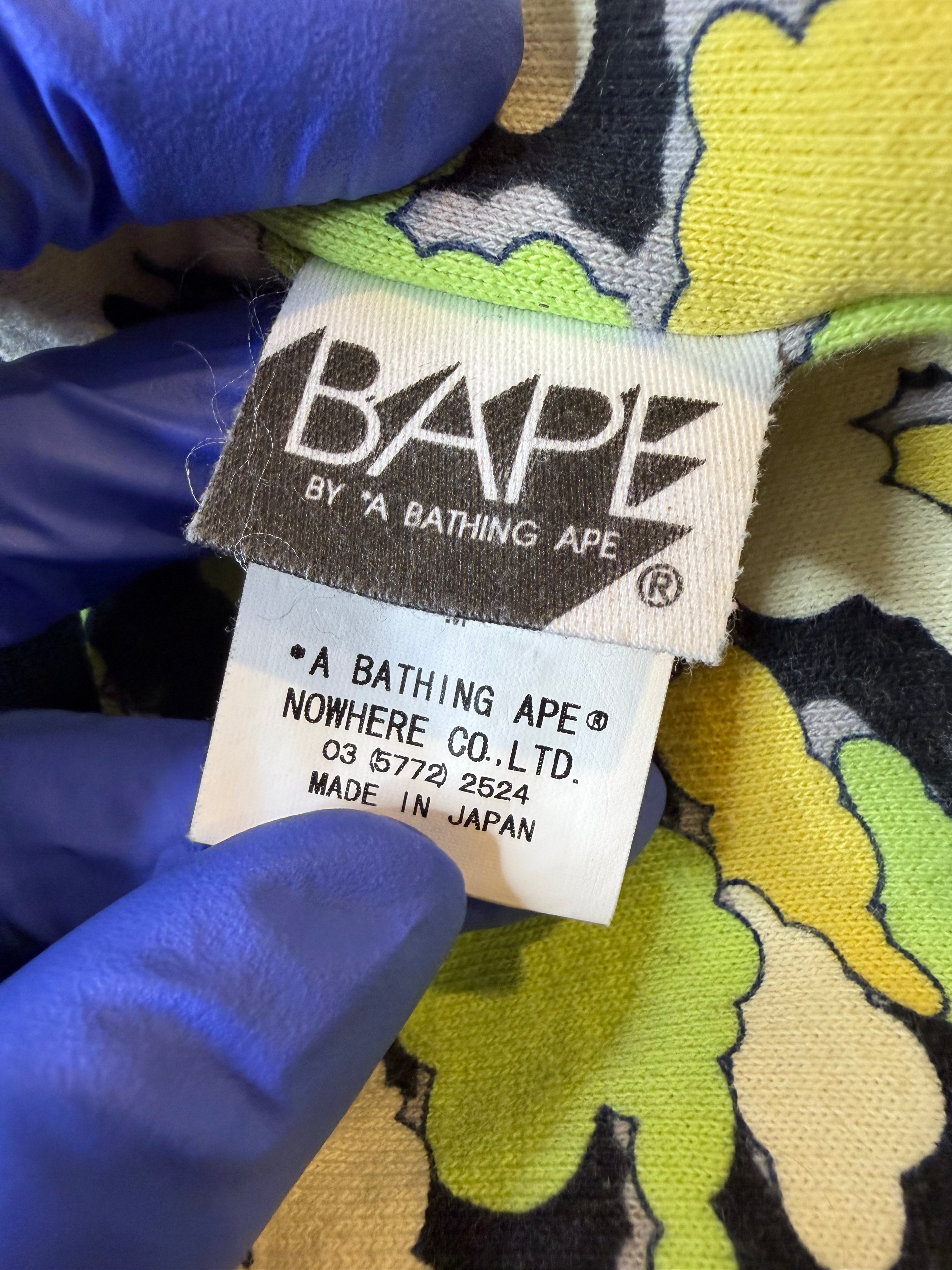 x Kaws Yellow/Lime Cloud Camo Chomper Reversible Crewneck
