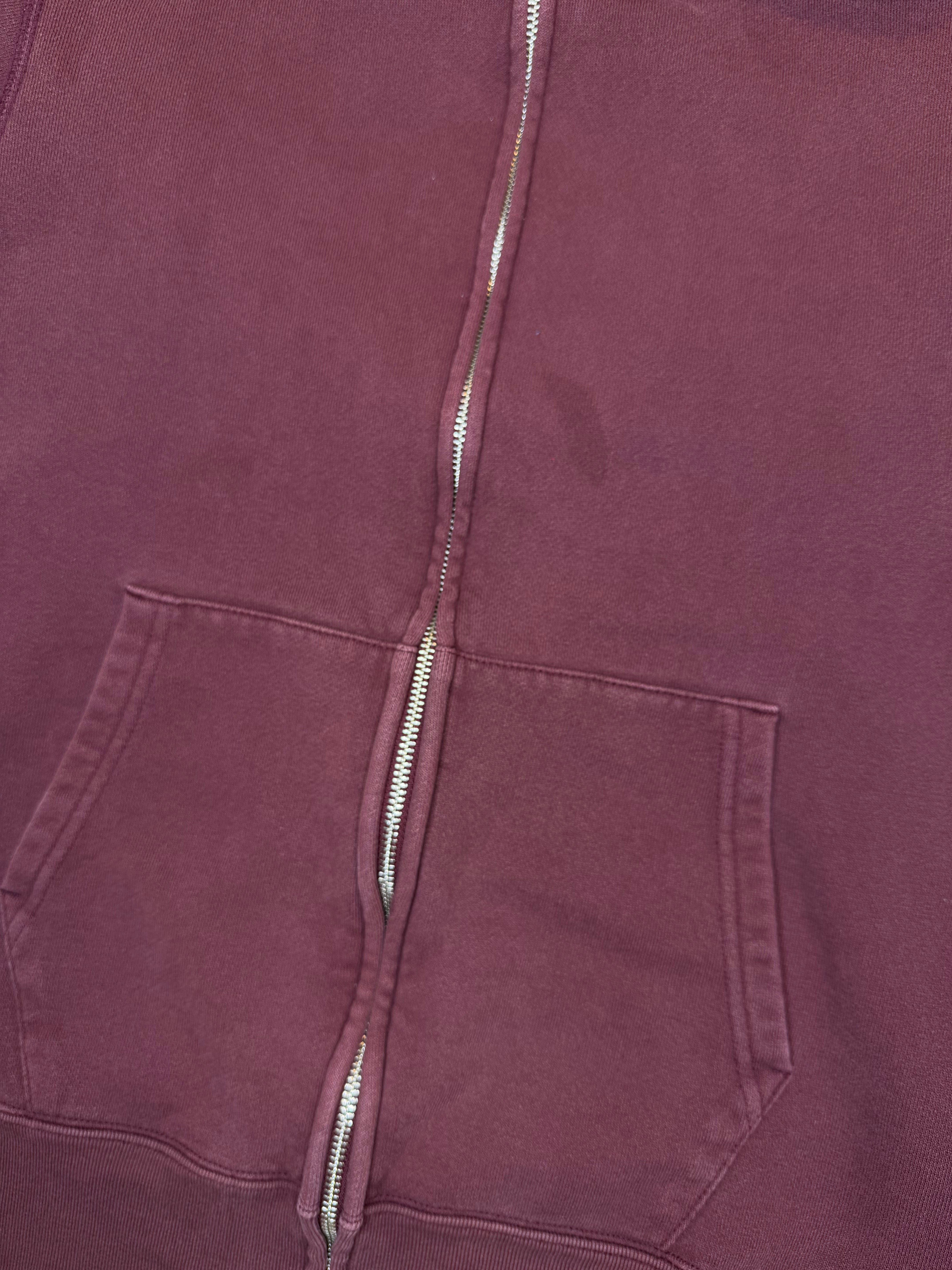 Burgundy Half Camo Full Zip Up Shark Hoodie