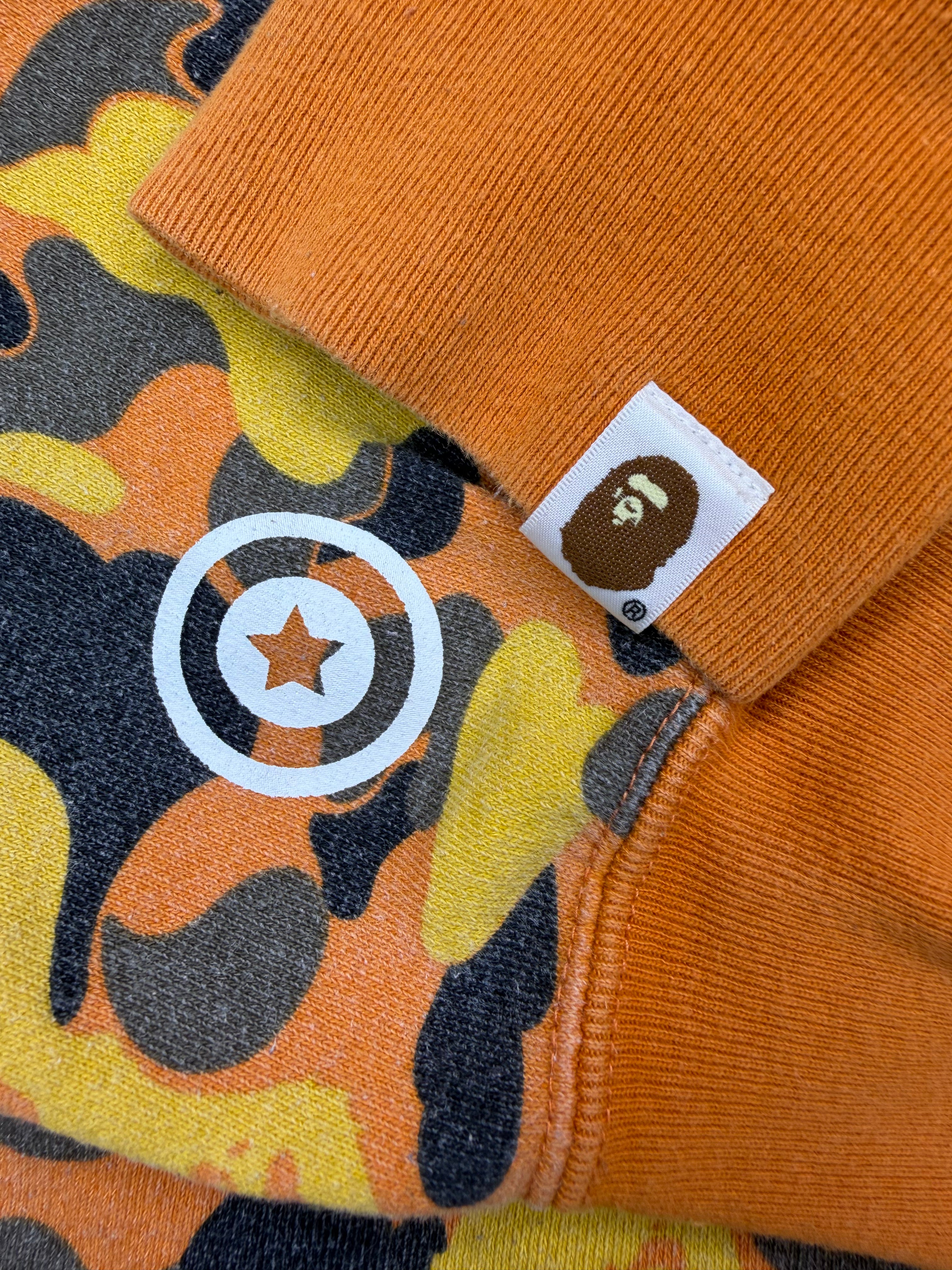 x XO Orange Camo Pullover Shark Hoodie