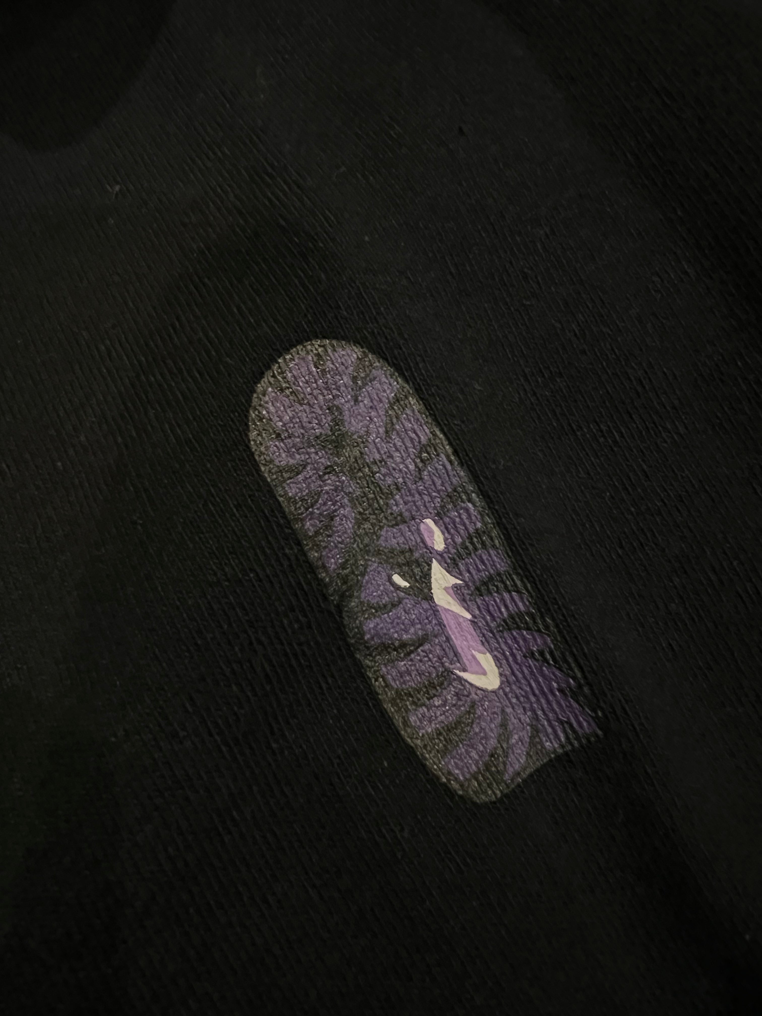 Black Purple Tiger Shark Full Zip Up Shark Hoodie