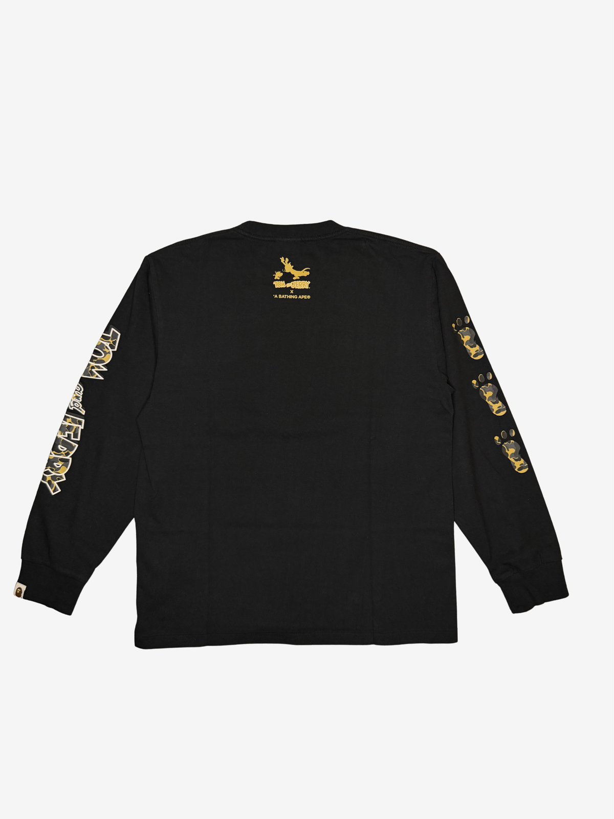 x Tom & Jerry Black Footprints Long Sleeve T-Shirt
