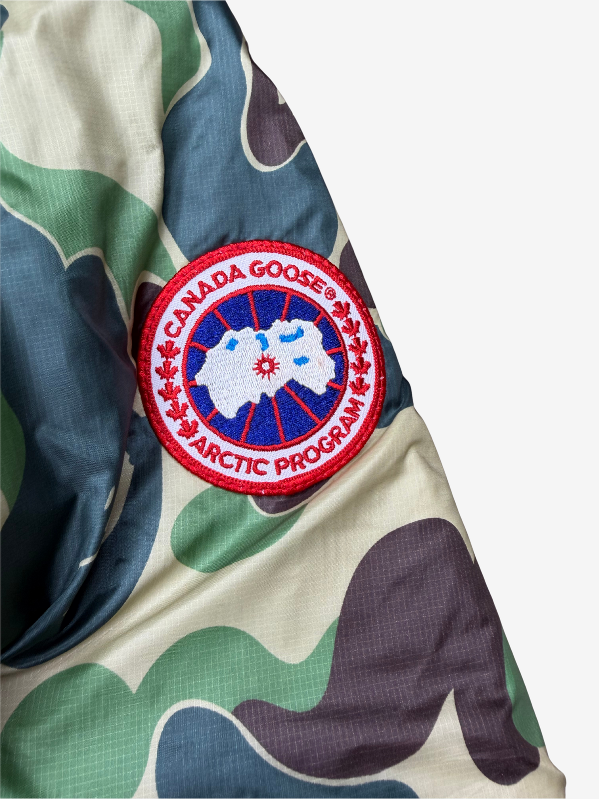 x Canada Goose x Concepts Green Camo Full Zip Up Puffer Jacket