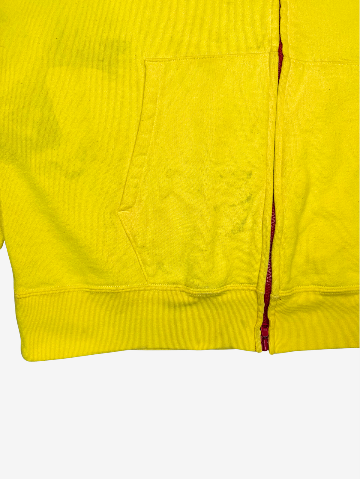Yellow 2010 Neon Full Zip Up Shark Hoodie