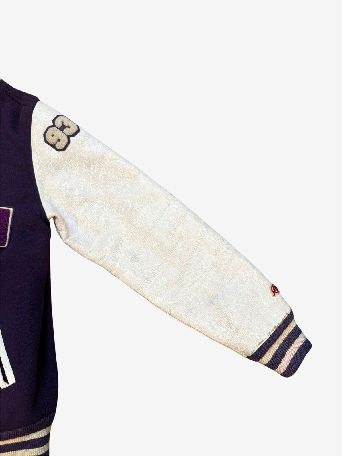 x Undercover Purple 2009 Last Orgy 2 Leather Varsity Jacket