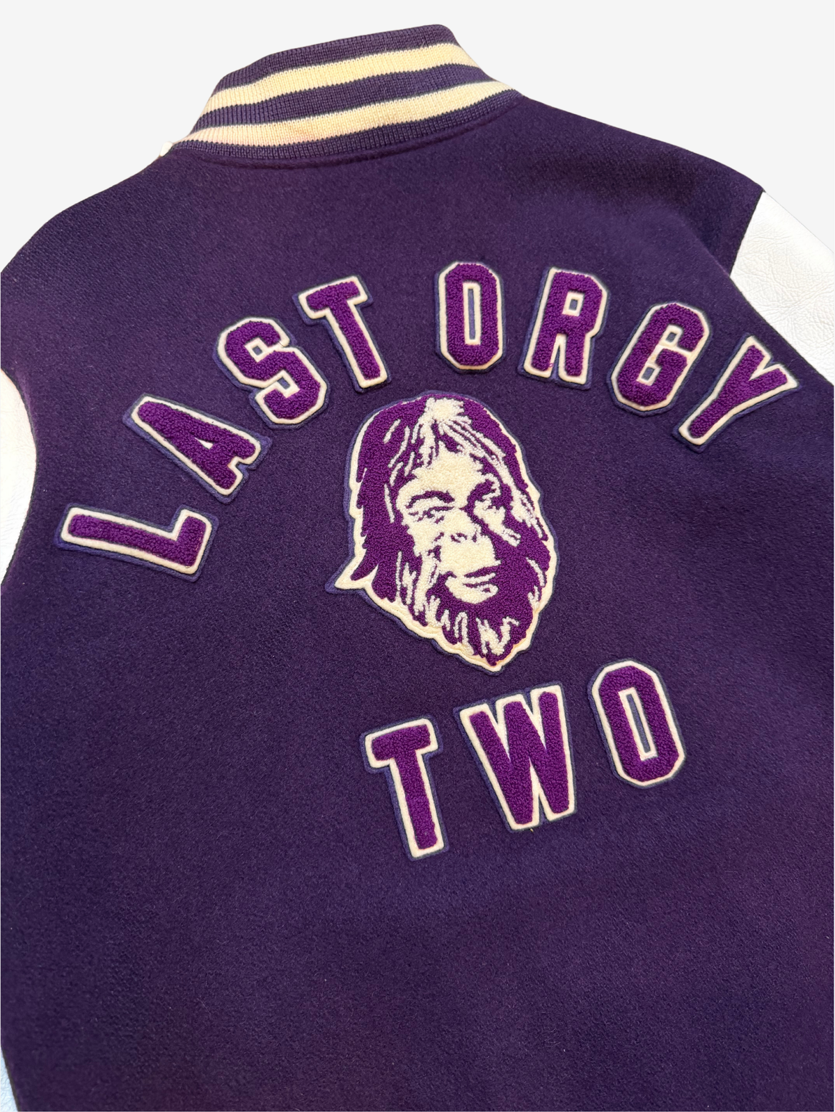 x Undercover Purple 2009 Last Orgy 2 Leather Varsity Jacket